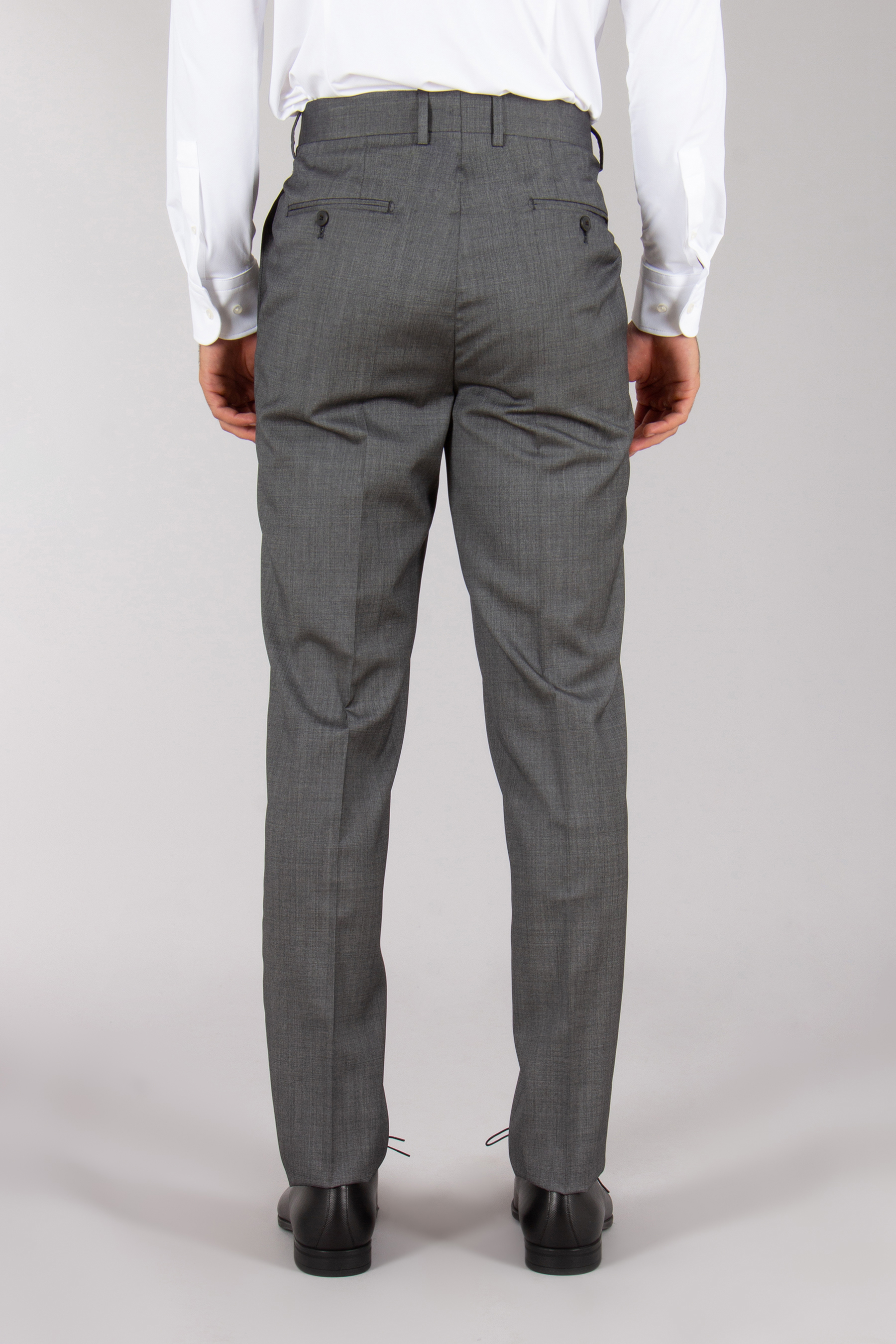 EMPORIO ARMANI Regular Fit Micro Pattern Virgin Wool-Silk-Jacquard Suit Executive Line Bekleidung, Hosen, Jeans