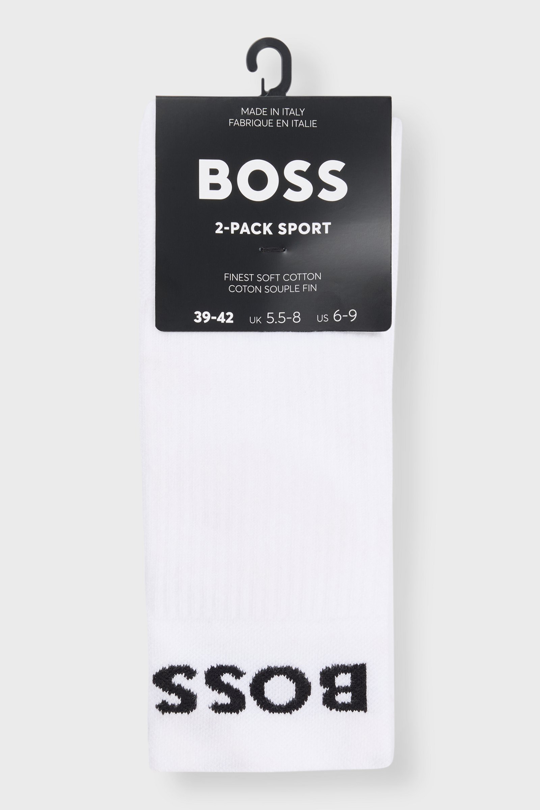 BOSS 2-Pack Quarter-Length Stretch Cotton Blend Socks Sport