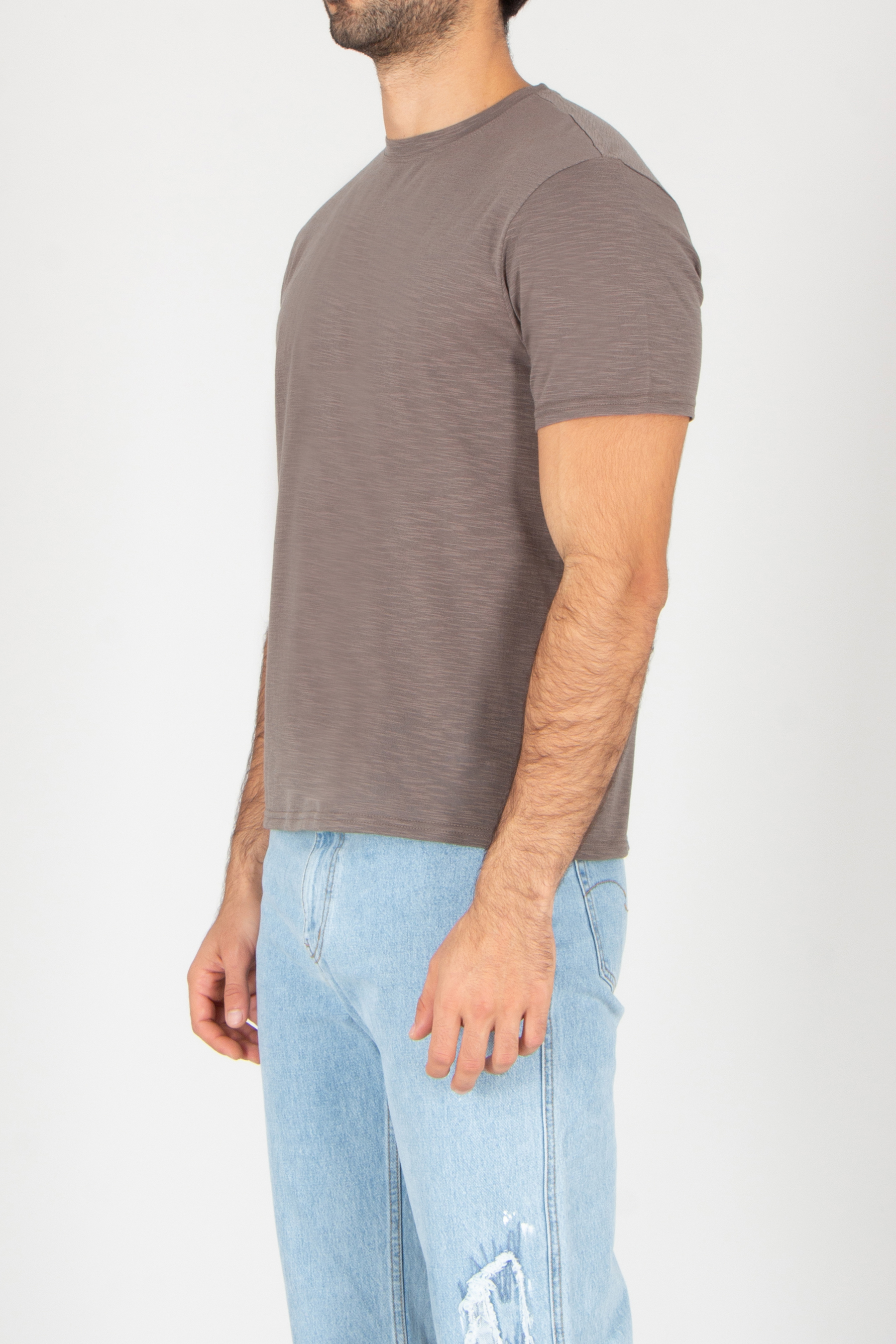 T-shirt, Hosen, Jeanshose, Mann, Person