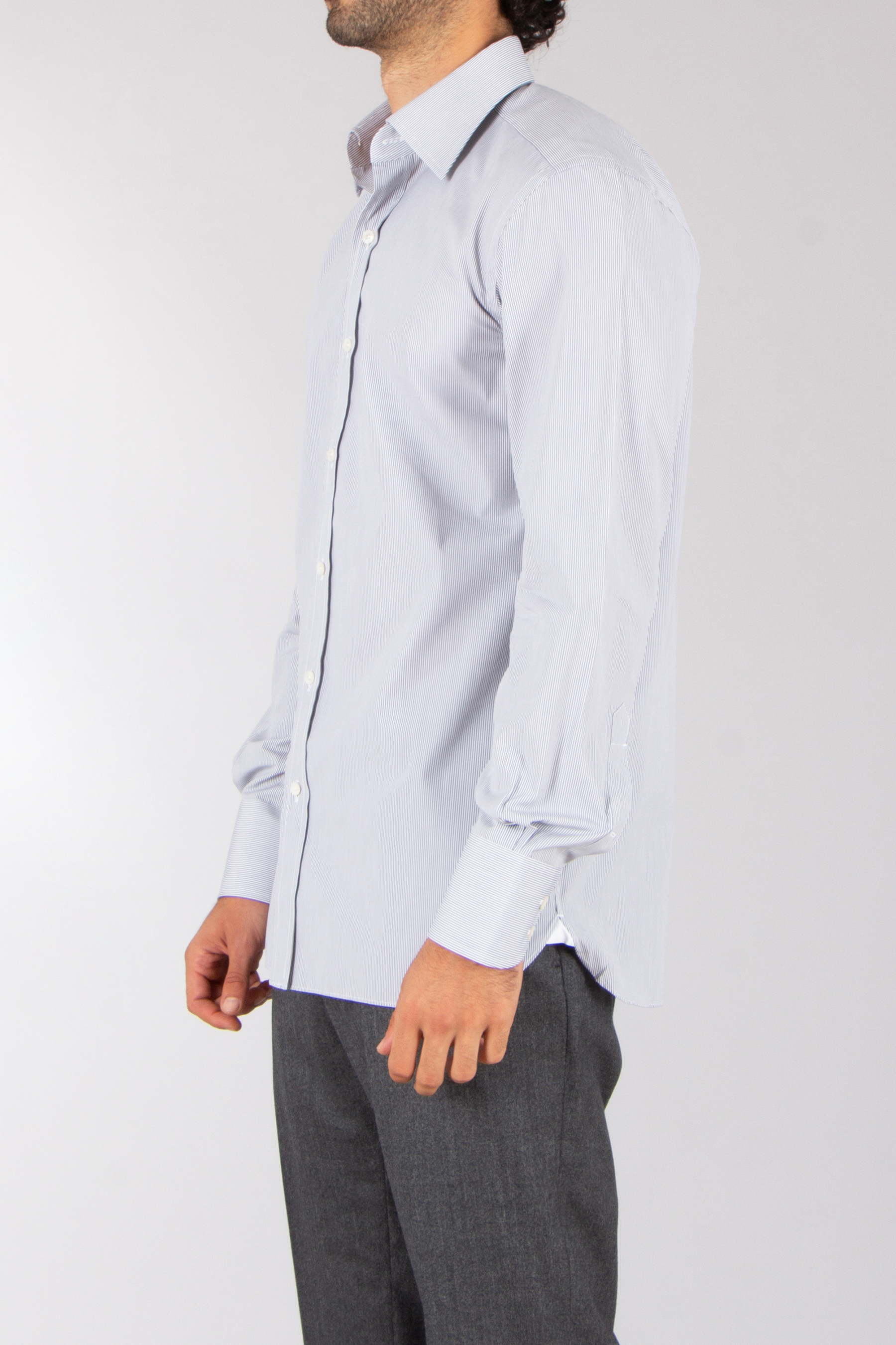 TOM FORD Classic Fit Striped Cotton Poplin Business Shirt Bekleidung, Hemd, Langarm, Ärmel, Kleid, Hemd