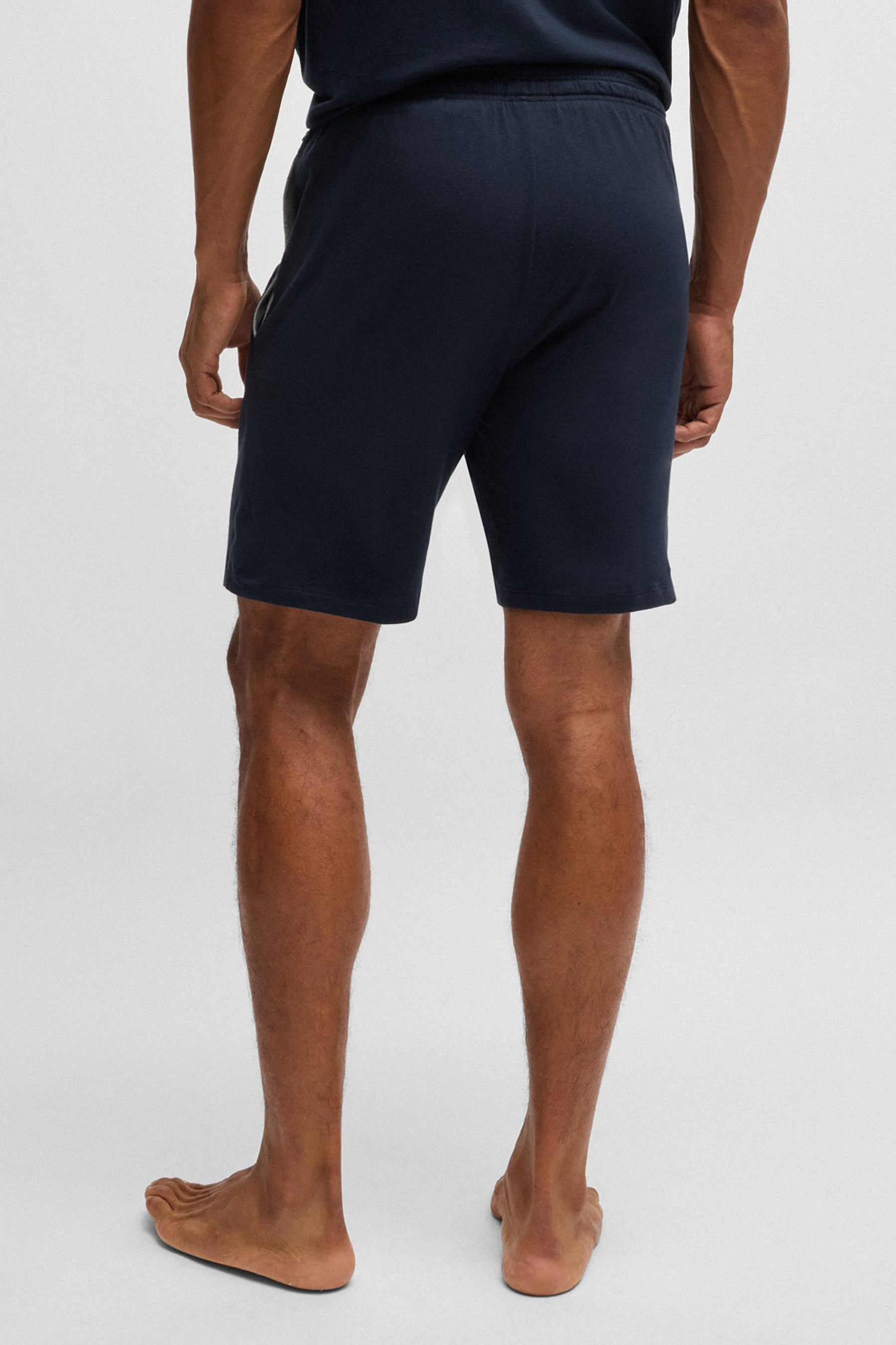 BOSS Regular Fit Embroidered Stretch Cotton Jersey Mix&Match Shorts