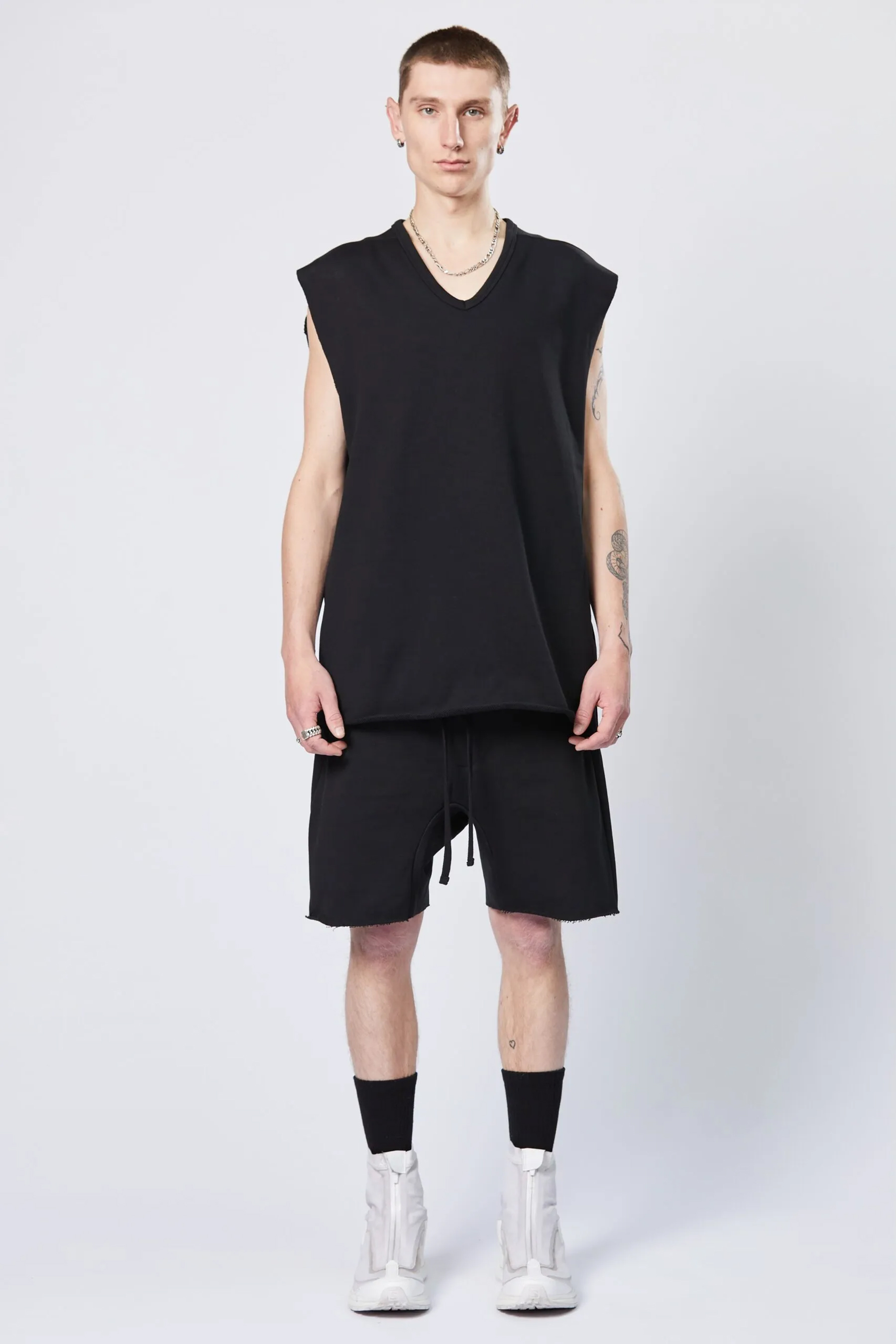 THOM KROM Sleeveless Cotton V-Neck Top THOM KROM Sleeveless Cotton V-Neck Top