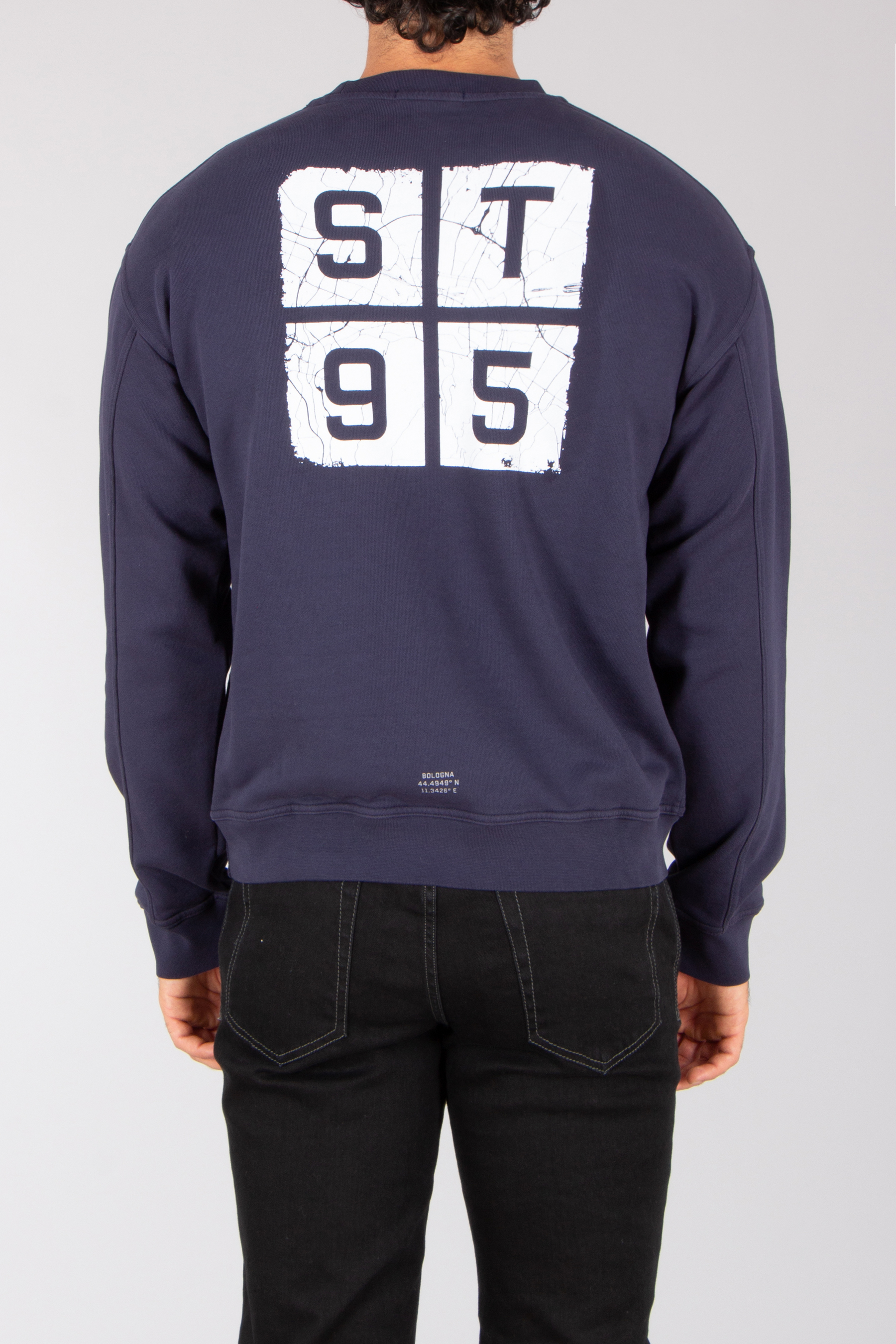 ST-95 Oversized Fit Printed Organic Cotton French Terry Sweatshirt Ormodeo Strickwaren, Pullover, Sweatshirt, Kapuzenpulli, Langarm