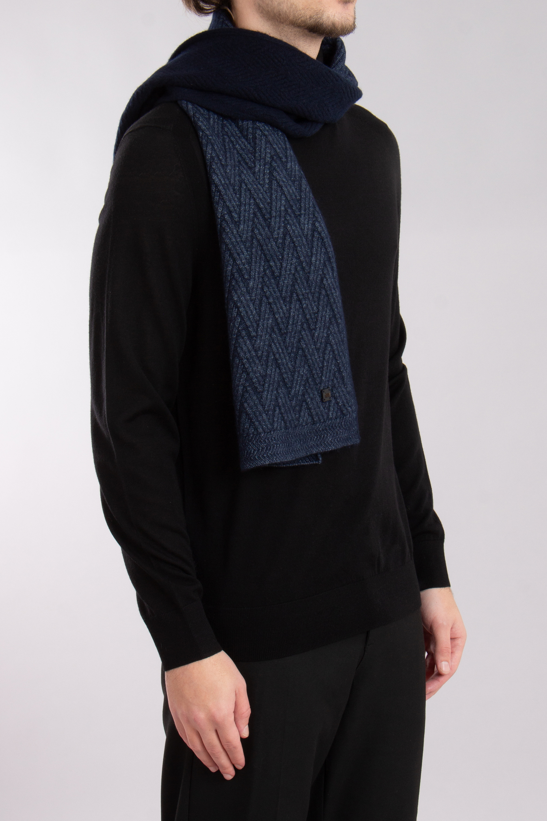 COLOMBO Structured Kid Cashmere Knit Scarf