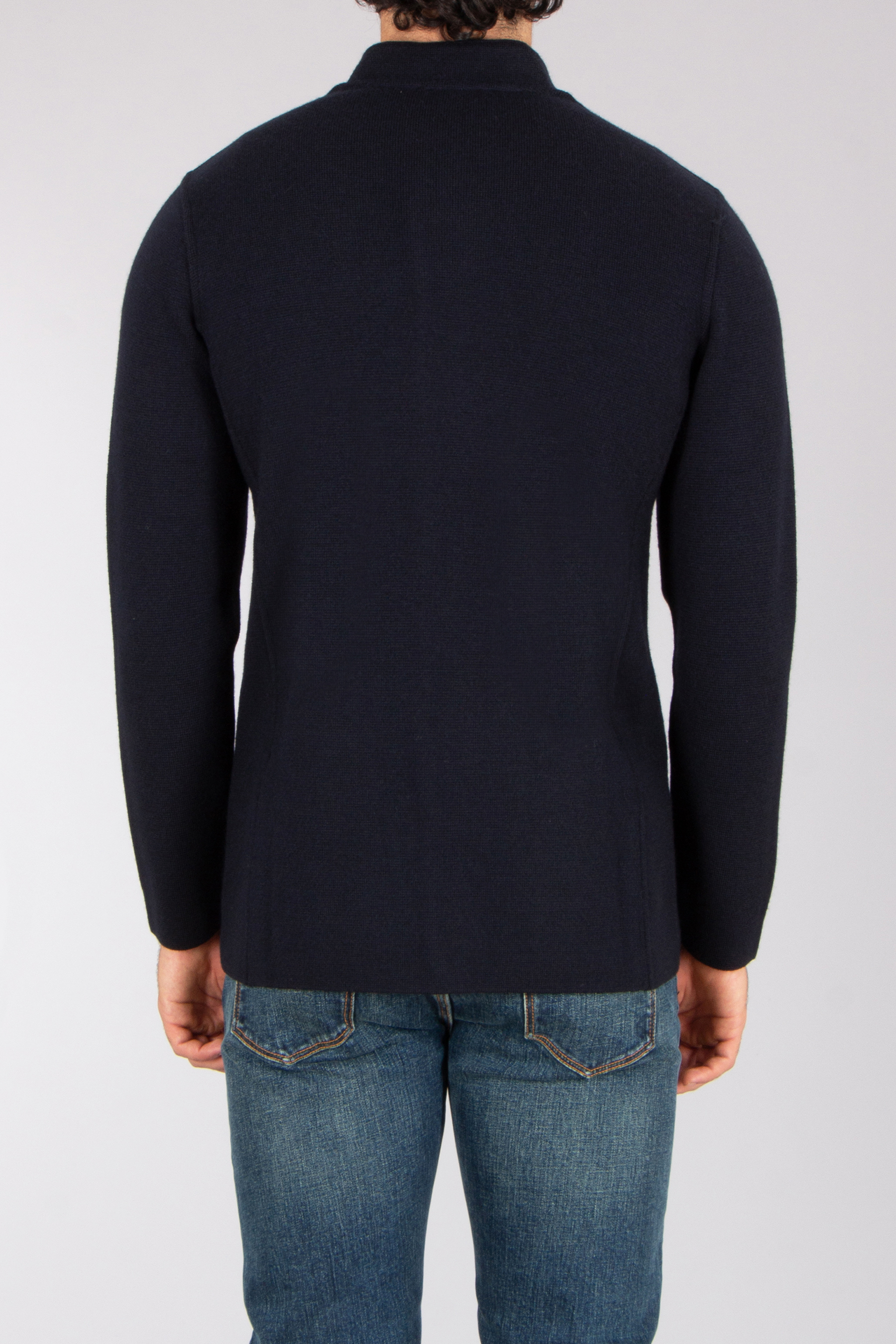 EMPORIO ARMANI Regular Fit Travel Essential Virgin Wool Cardigan Langarm, Ärmel, Mantel, Hosen, Pullover