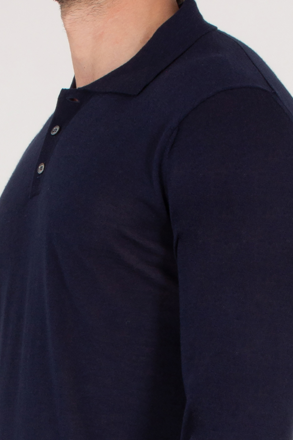 ROBERTO COLLINA Knitted Cashmere Silk Polo Shirt