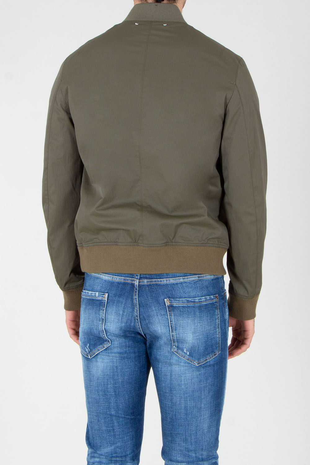 PAUL SMITH Regular Fit Technical Nylon-Cotton Stretch Blend Bomber Jacket