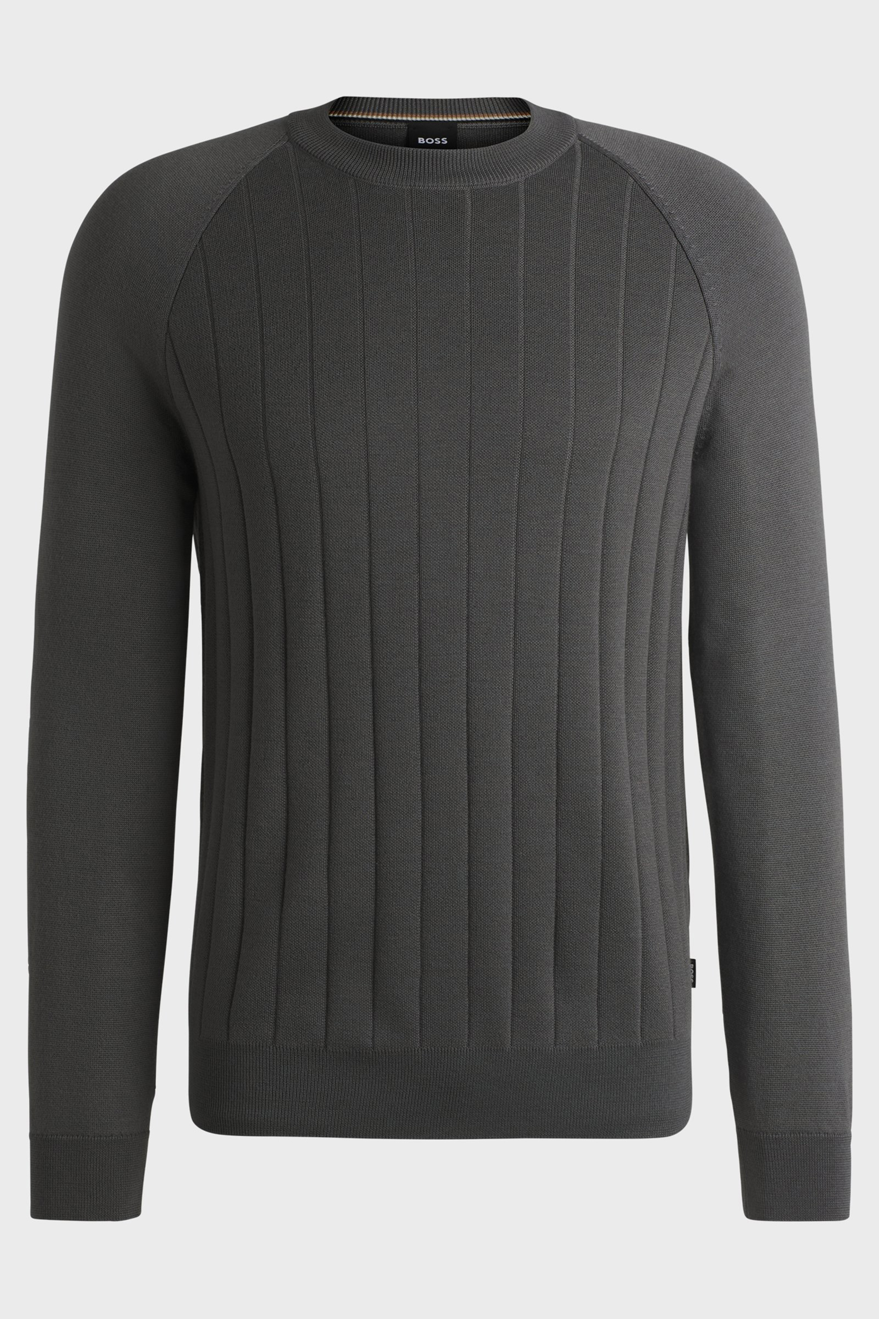 BOSS Striped Virgin Wool-Lyocell Blend Sweater H-Belugo BOSS Striped Virgin Wool-Lyocell Blend Sweater H-Belugo