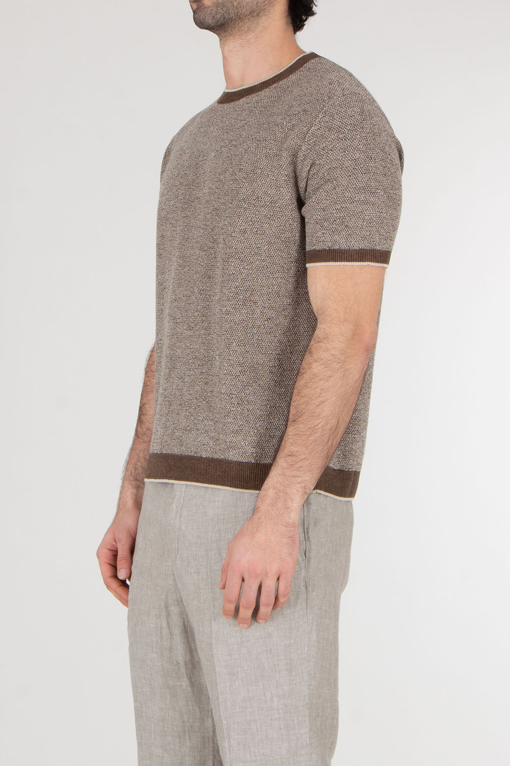 CANALI Regular Fit Knit T-Shirt   