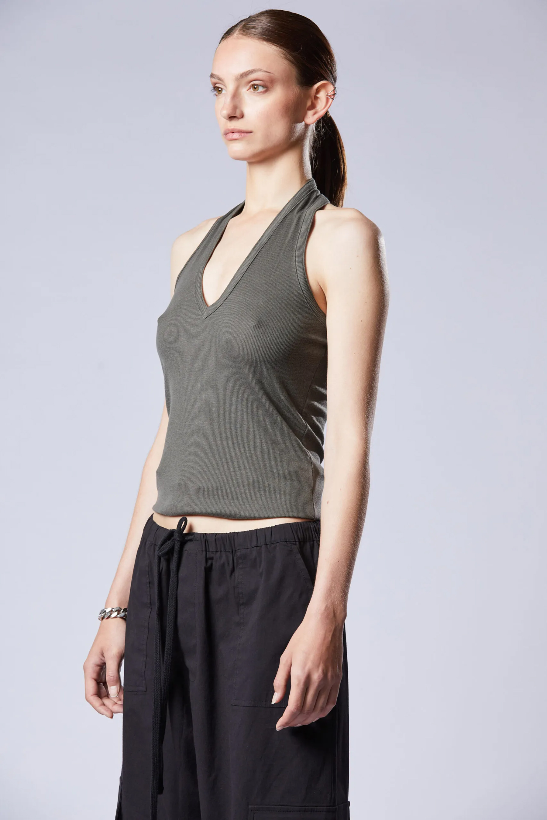 THOM KROM Tencel Stretch Neckholder Top THOM KROM Tencel Stretch Neckholder Top