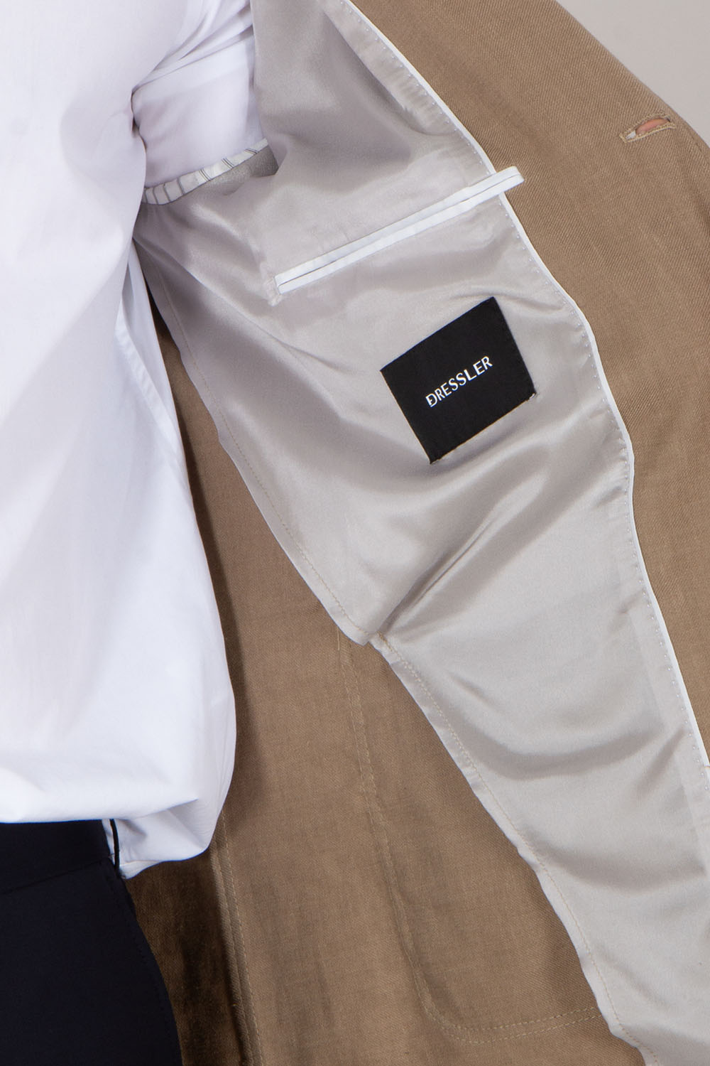 DRESSLER Regular Fit Linen-Lyocell Stretch Blend Overshirt Sedico