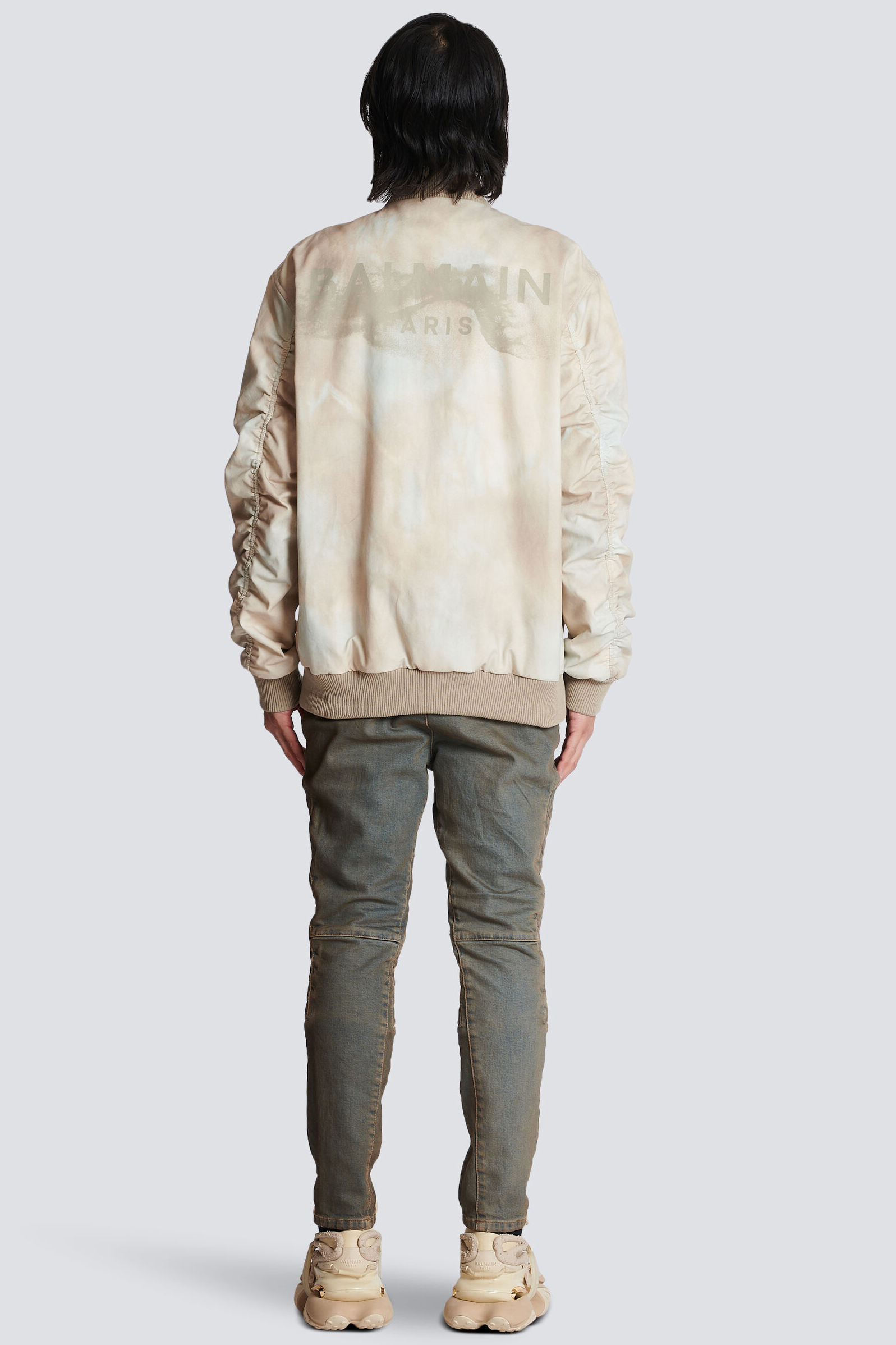 BALMAIN Desert Print Cotton Bomber Jacket BALMAIN Desert Print Cotton Bomber Jacket