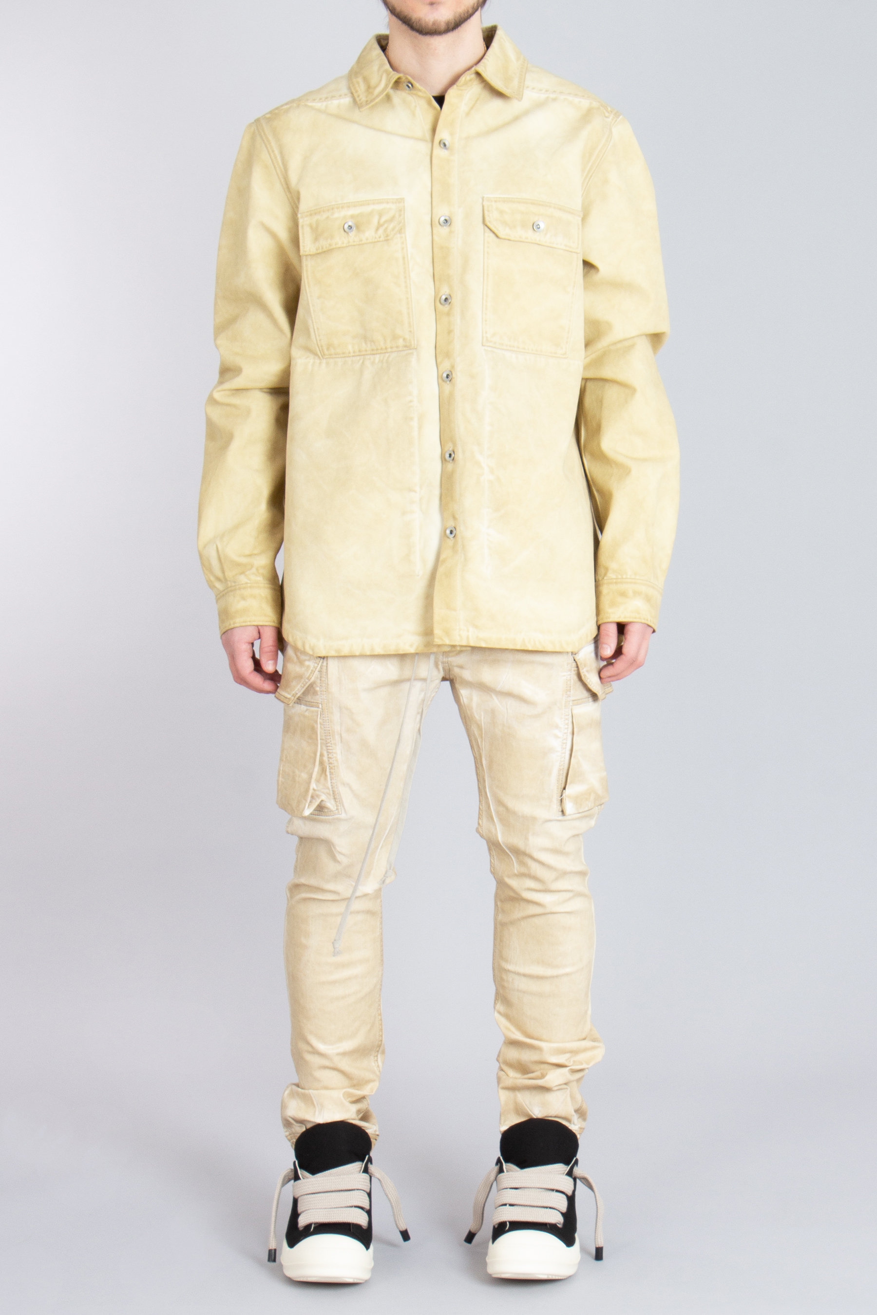 RICK OWENS DRKSHDW Mastodon Cut Overdyed Foil Stretch Denim Pants RICK OWENS DRKSHDW Mastodon Cut Overdyed Foil Stretch Denim Pants