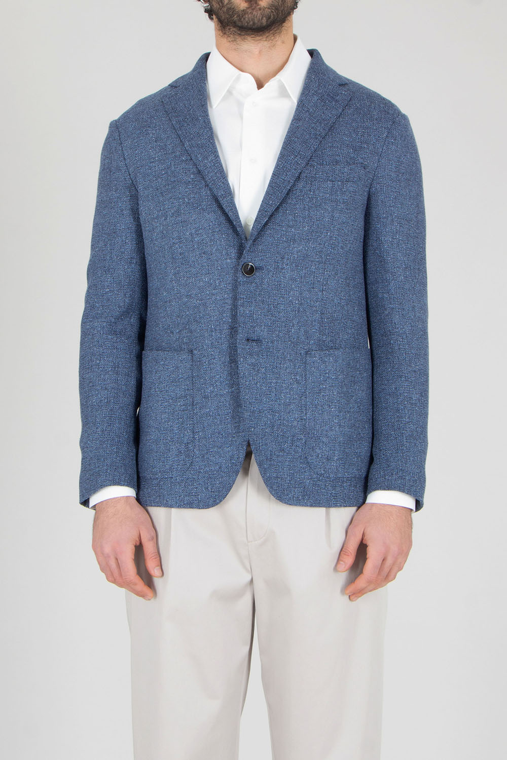 AGNONA Regular Fit Wool-Silk Blend Bouclé Jacket