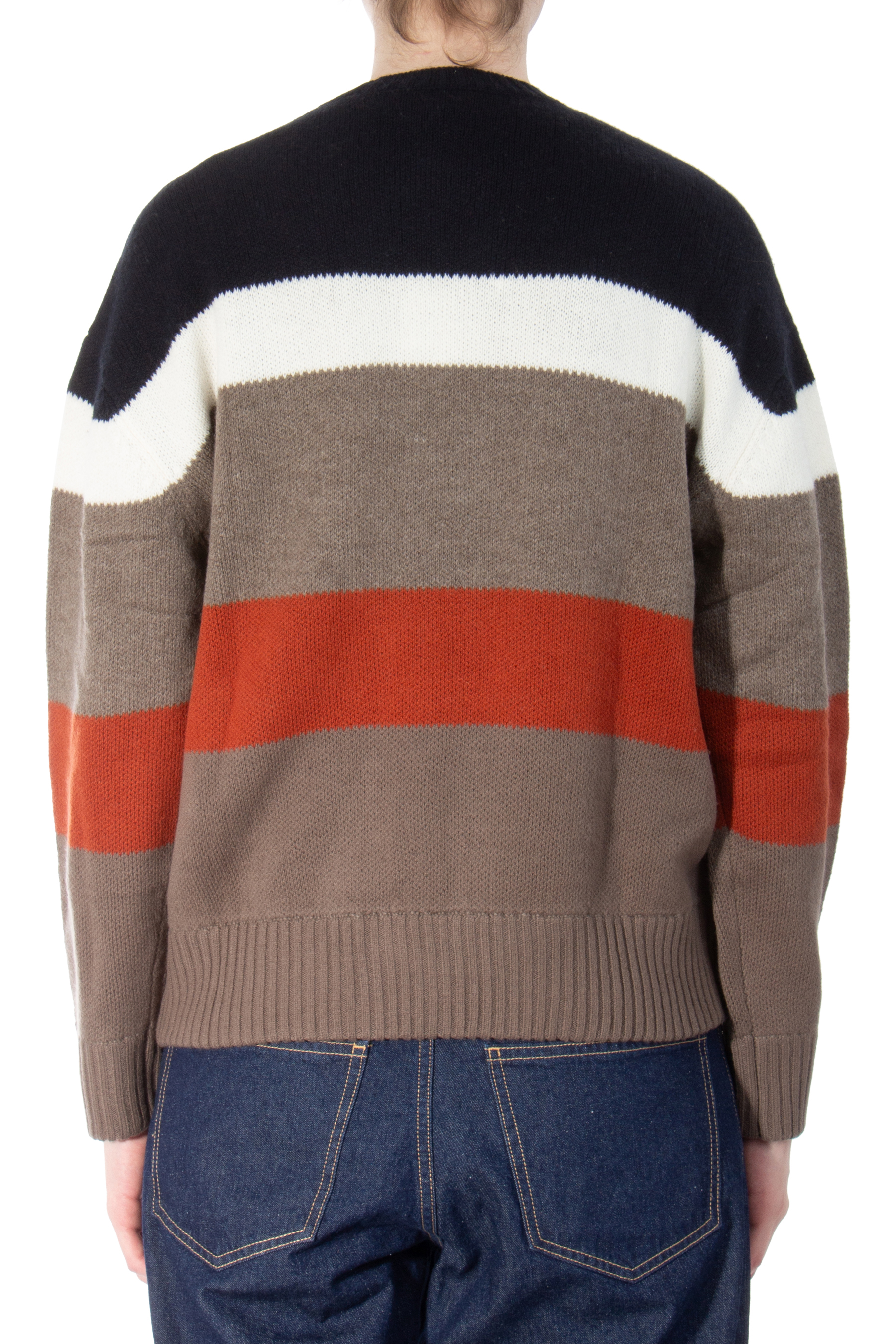 EMPORIO ARMANI Maxi Striped Virgin Wool Sweater