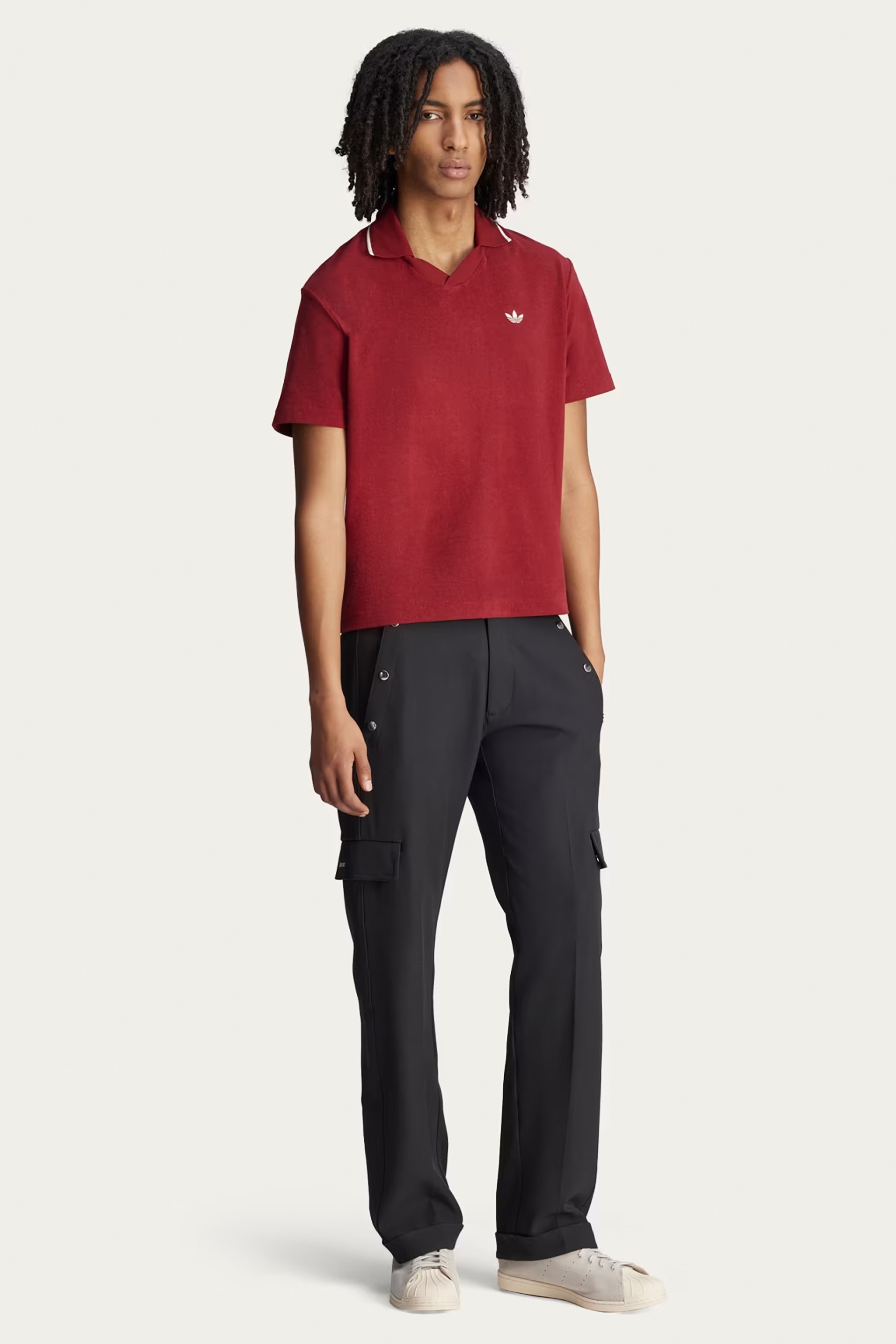 ADIDAS X Wales Bonner Regular Fit Cotton Blend Terry Polo Shirt Bekleidung, T-shirt, Hosen, Person