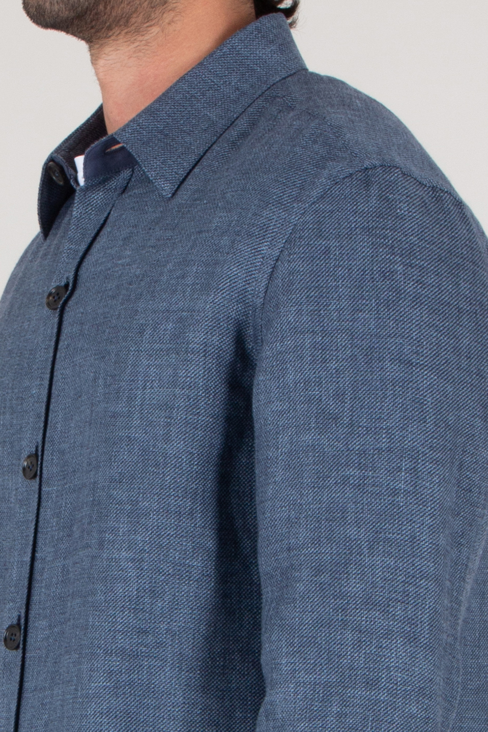 ZEGNA Regular Fit Cashmere Linen and Silk Overshirt