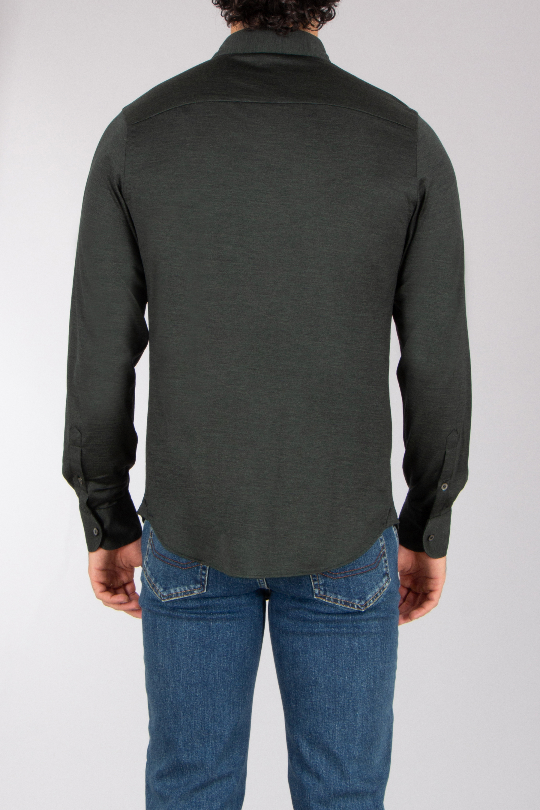 STEFAN BRANDT Slim Fit Super Fine Wool Jersey Shirt Ostin Langarm, Ärmel, Hosen, Hemd, Mantel