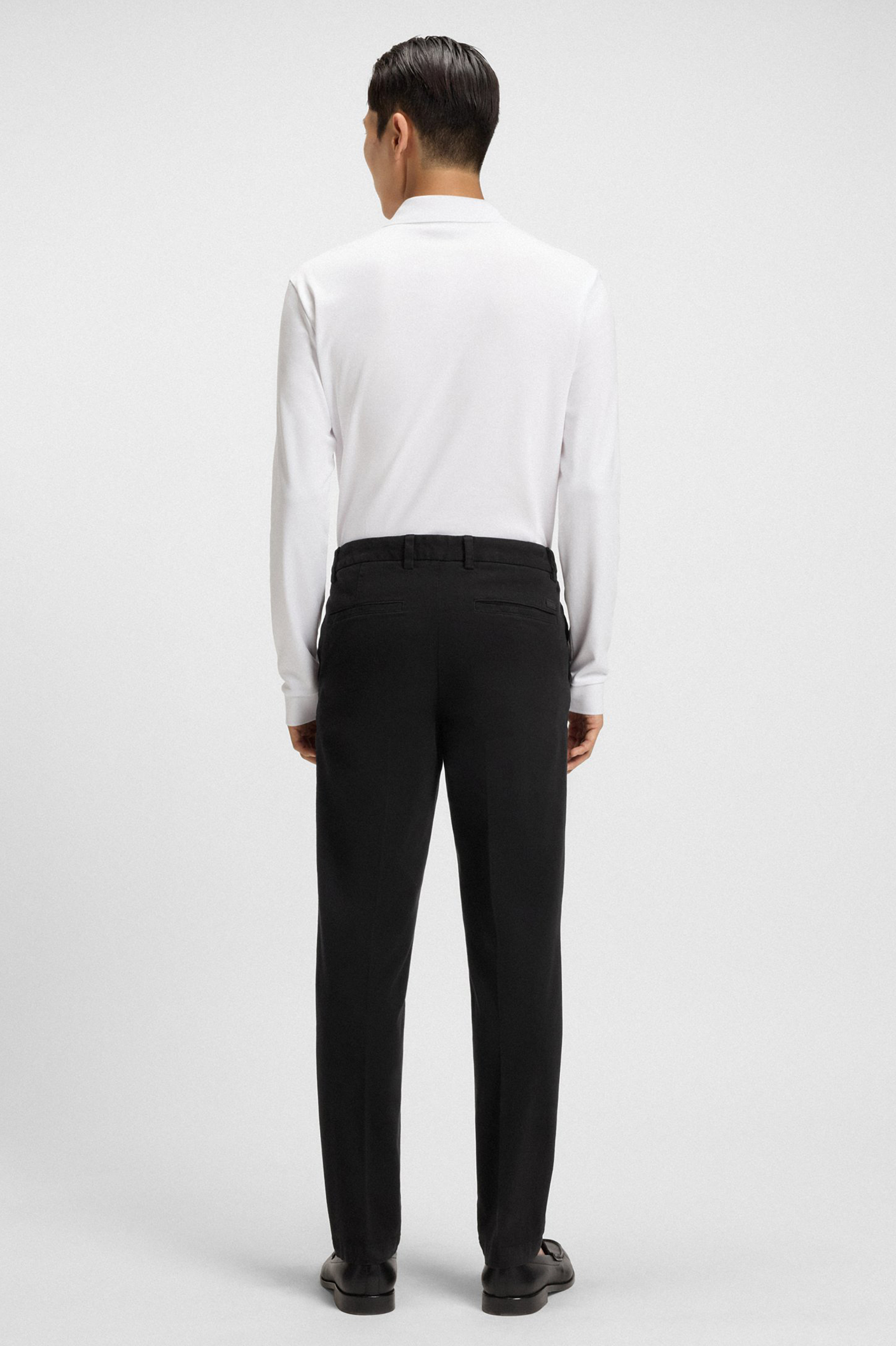 BOSS Modern Regular Fit Brushed Cotton Stretch Twill Pants H-Kane Hosen, Hemd, Stehend, Formelle Kleidung, Anzug