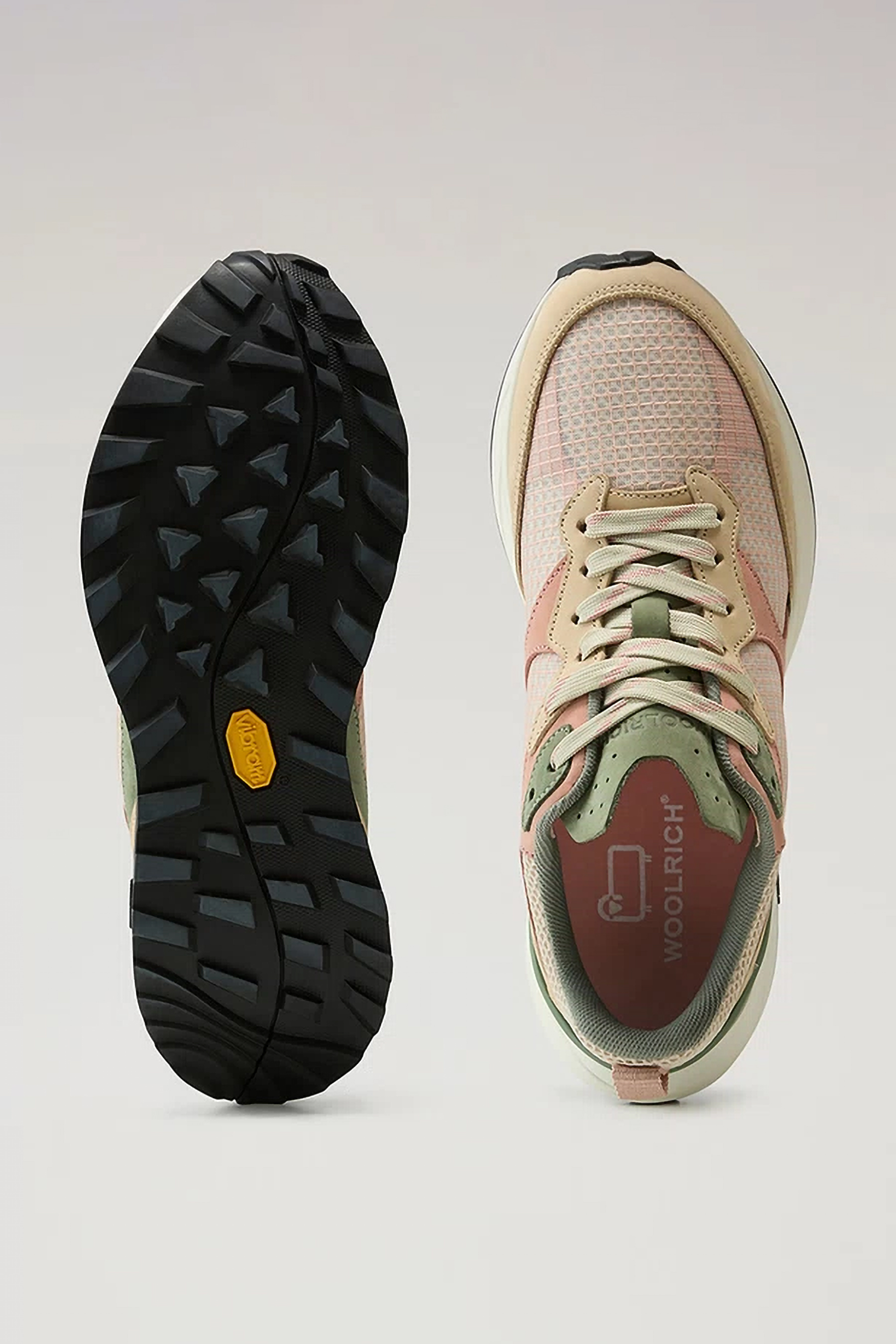 WOOLRICH Nubuk Leather & Ripstop Running Sneakers WOOLRICH Nubuk Leather & Ripstop Running Sneakers