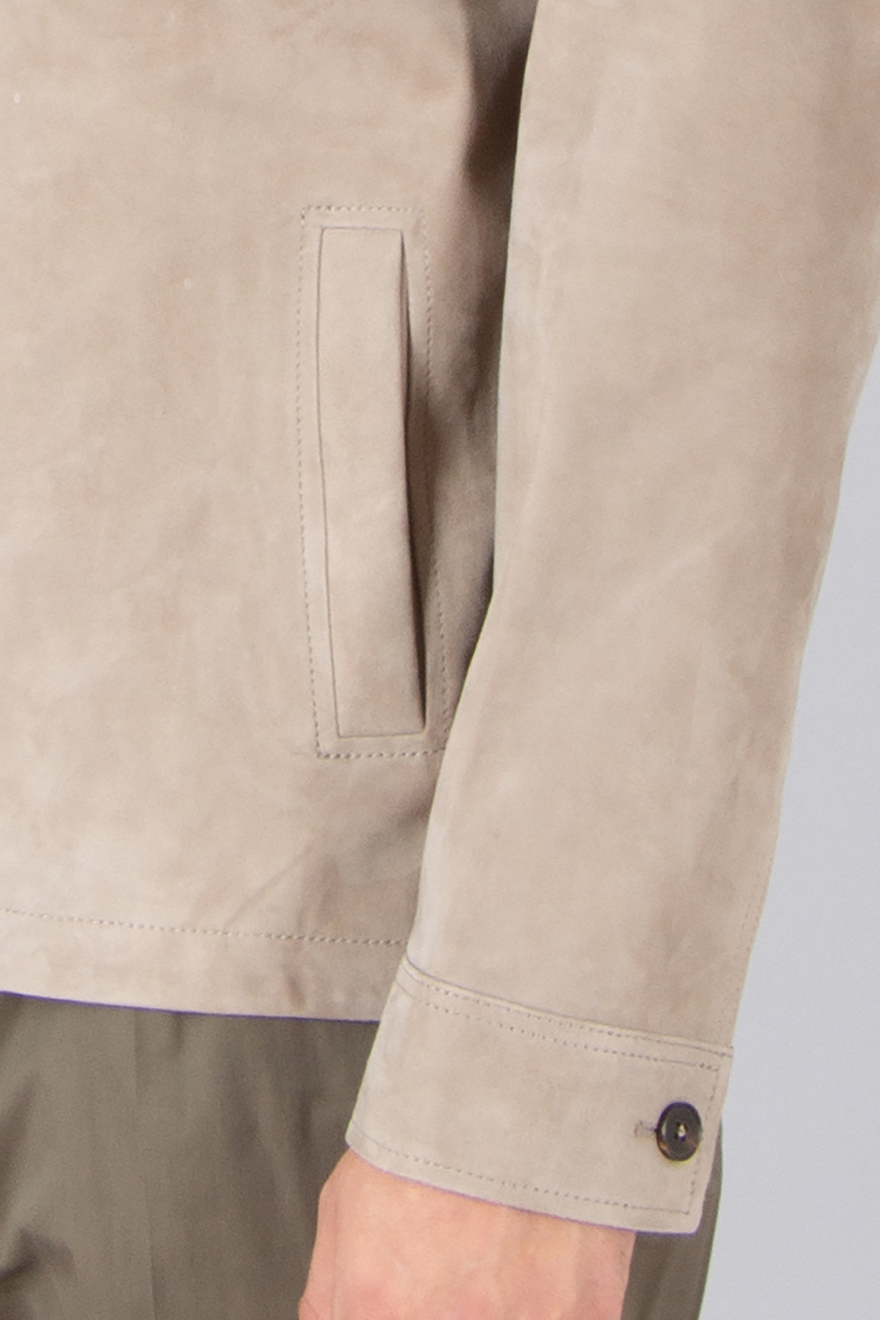 ARMA Regular Fit Lamb Suede Overshirt ARMA Regular Fit Lamb Suede Overshirt