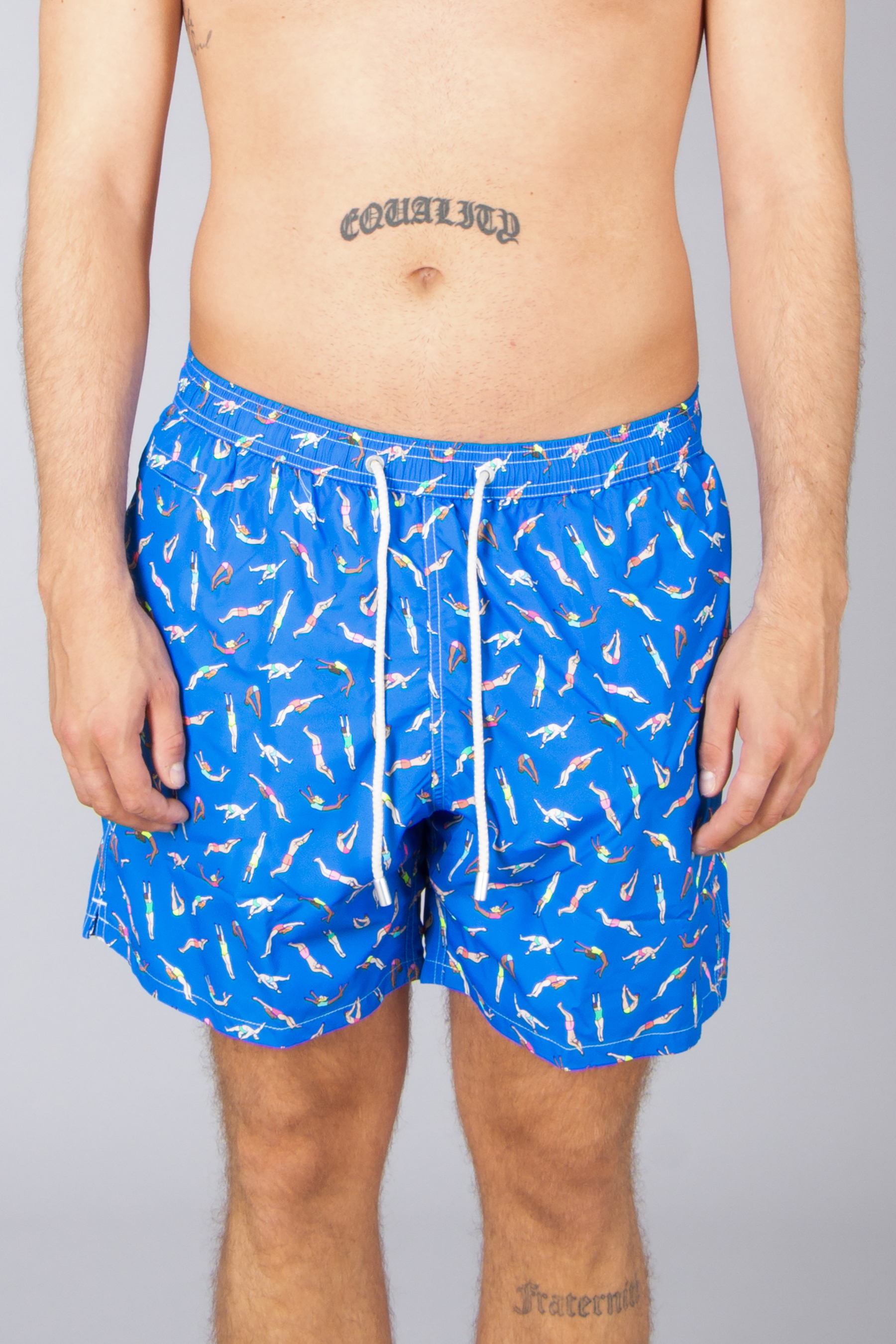 Bekleidung, Kurze Hosen, Strandmode, Tätowierung, Badehose