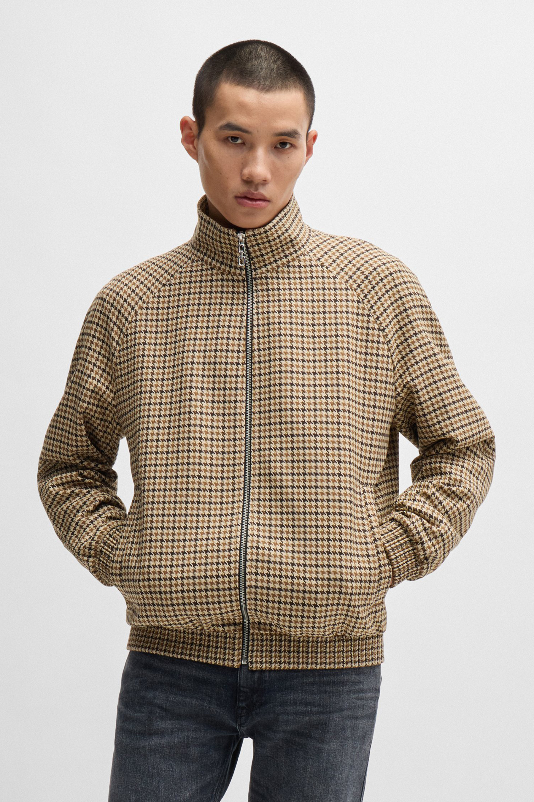 GOLDEN  ジャケット　ジョンブル　ギャルソン　トゥモローランド HUGO Modern Fit Houndstooth Jacket Keyn | KEYN50520371209