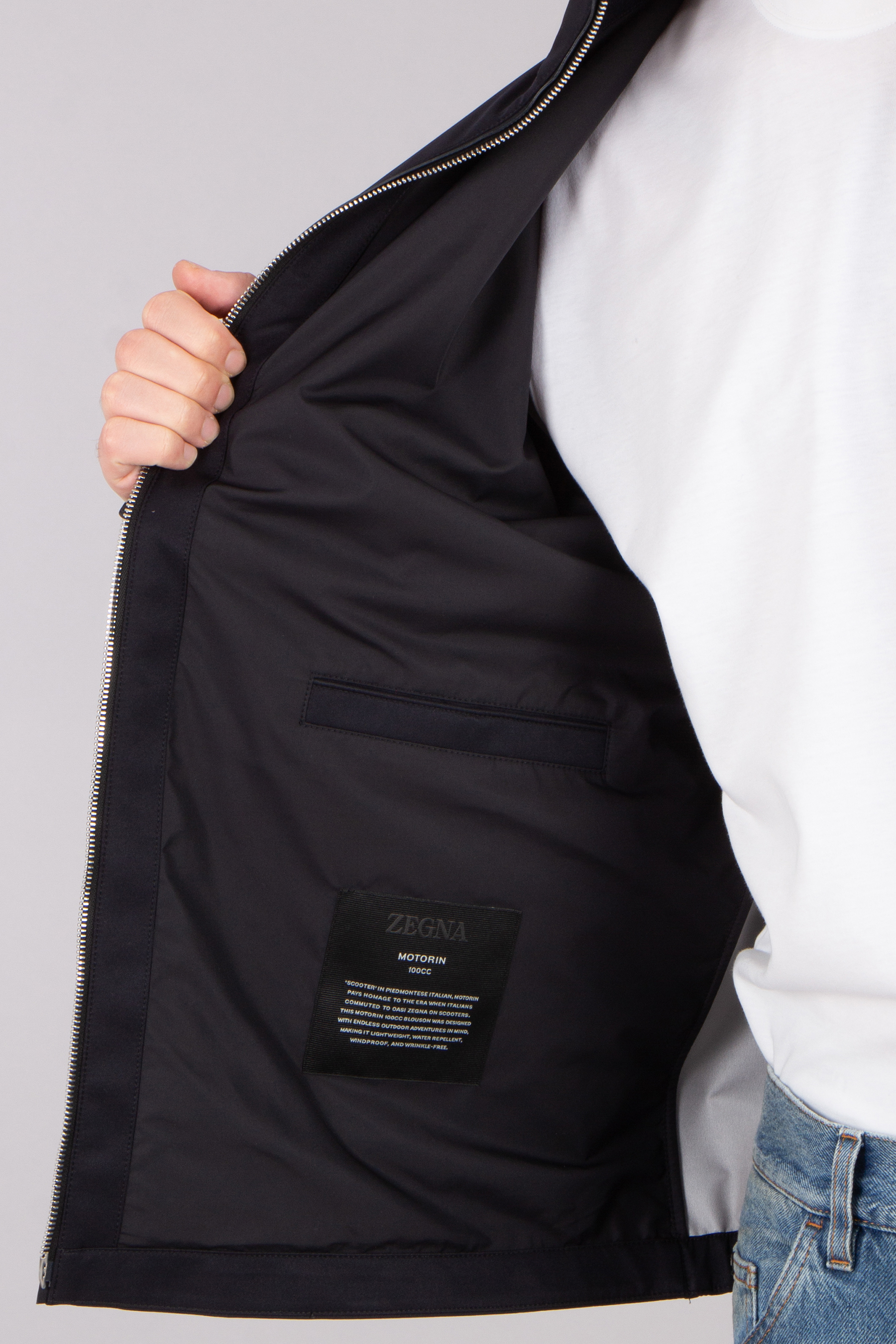 ZEGNA Regular Fit Micro Fiber Blouson Motorin 100cc ZEGNA Regular Fit Micro Fiber Blouson Motorin 100cc