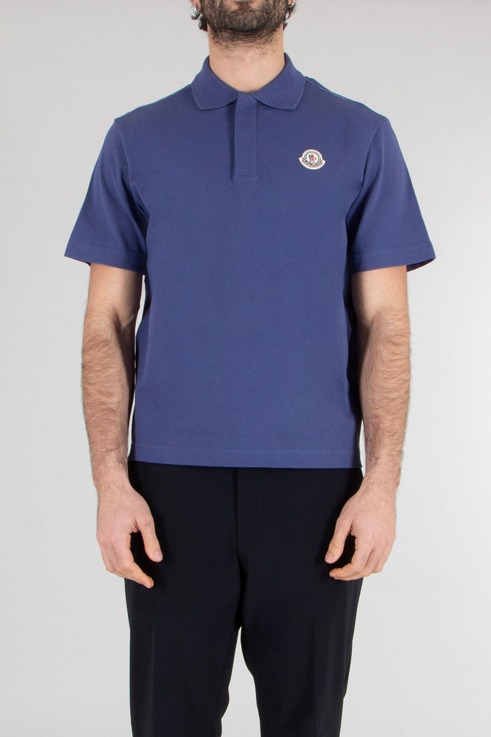 MONCLER Loose Fit Cotton Piqué Polo Shirt