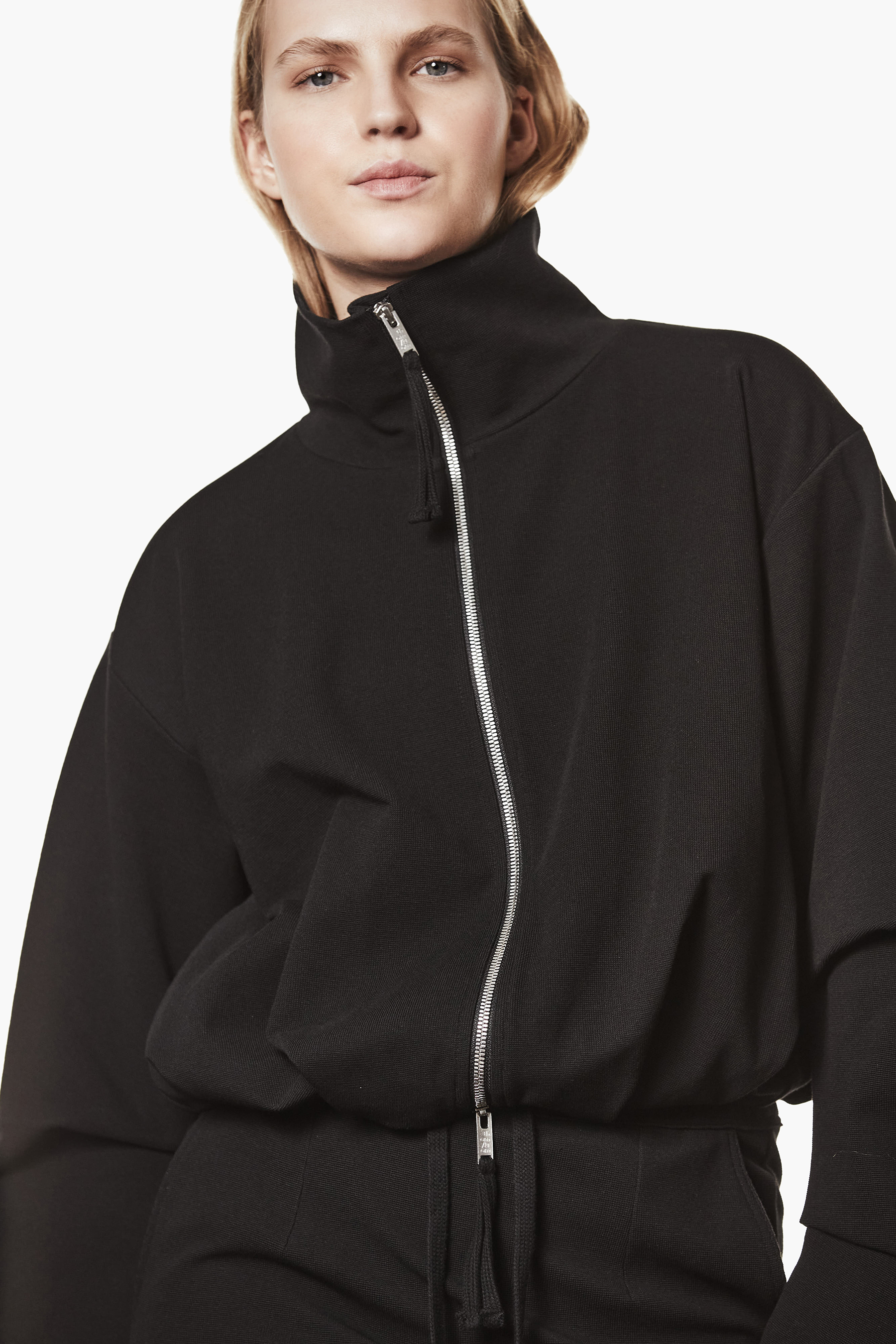 THOM KROM Oversized Structured Cotton Stretch Blend Sweat Jacket Vlies, Mantel, Jacke, Kapuzenpulli, Sweatshirt