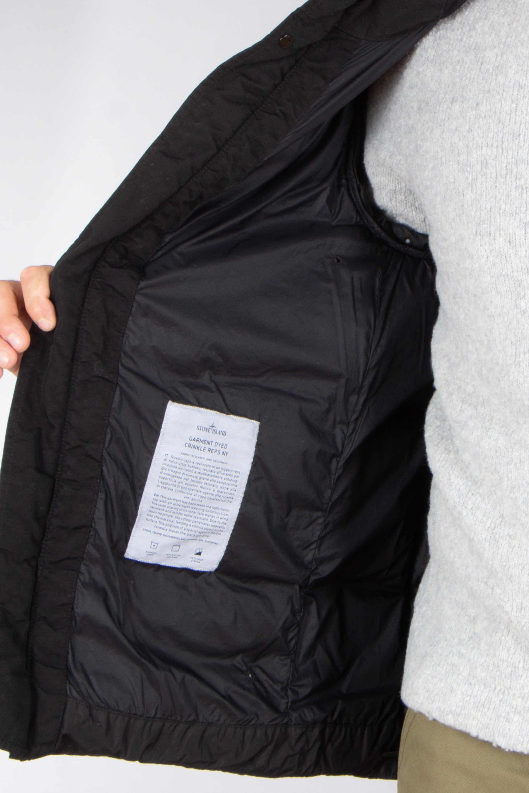 STONE ISLAND Regular Fit Garment Dyed Crinkle Reps Recycled Nylon Down Jacket Bekleidung, Weste, Mantel, Rettungsweste, Jacke