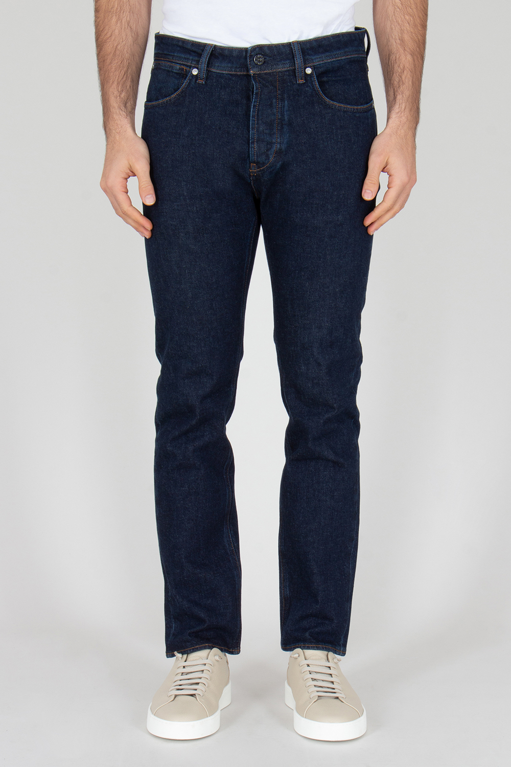 STONE ISLAND Slim Fit Rinsed Organic Cotton Stretch Denim Jeans