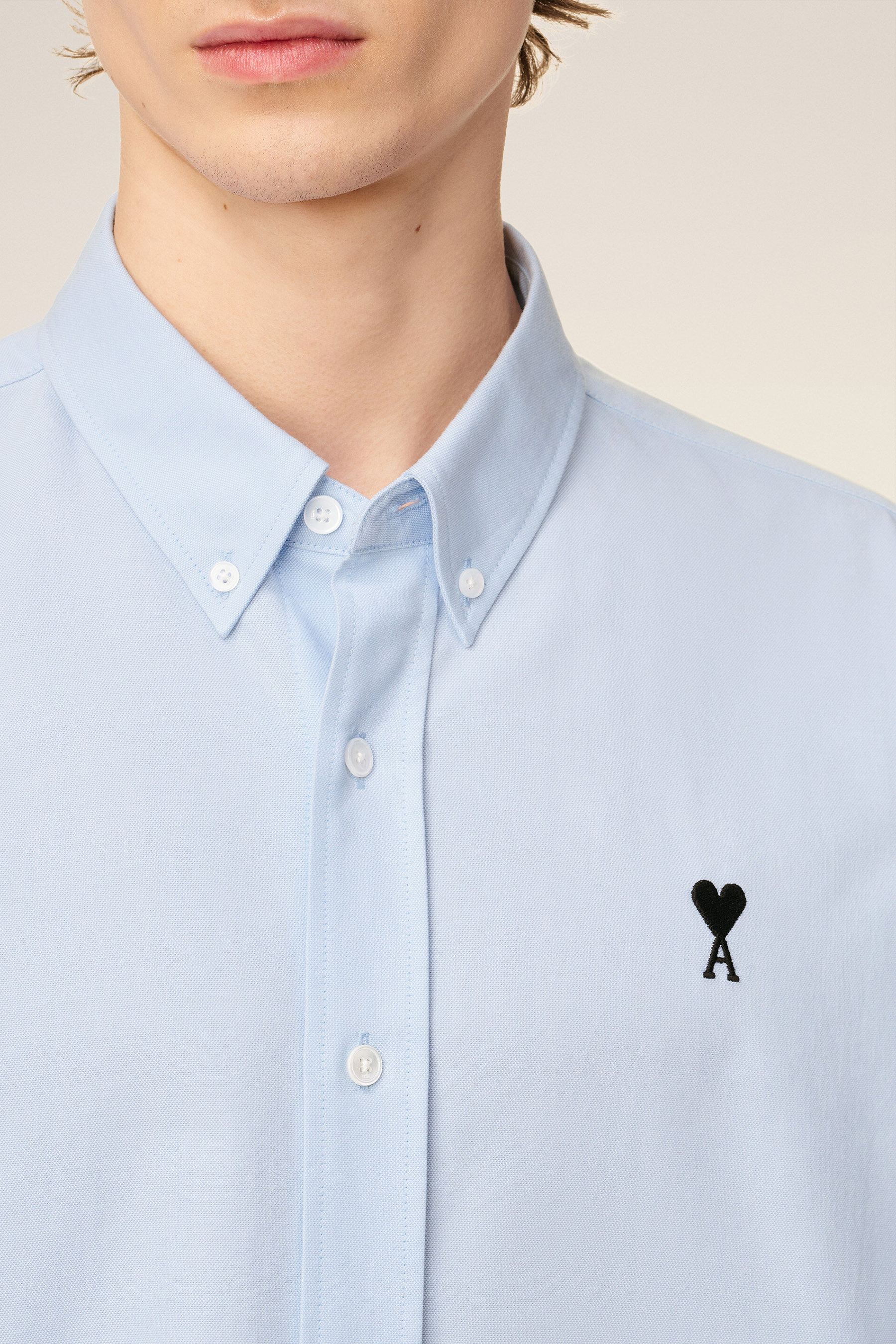 AMI PARIS Classic Fit Ami De Coeur Cotton Oxford Button-Down Shirt Bekleidung, Hemd, Kleid, Hemd, Langarm, Ärmel