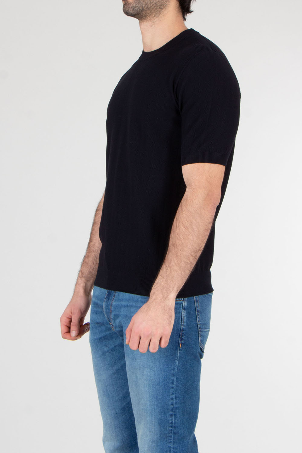 AROVESCIO Regular Fit Cotton Knit T-Shirt