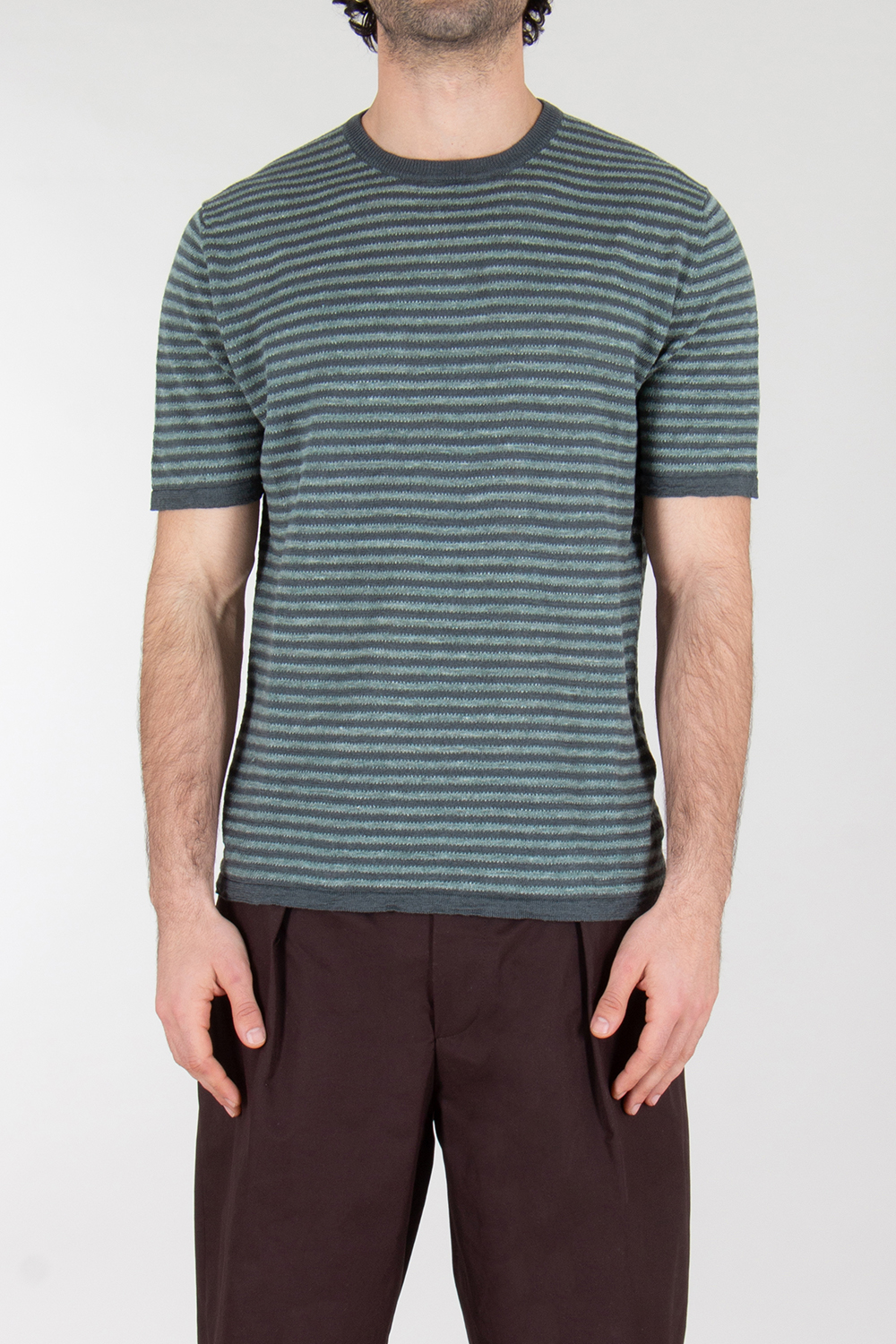 ROBERTO COLLINA Knitted Linen-Cotton T-Shirt