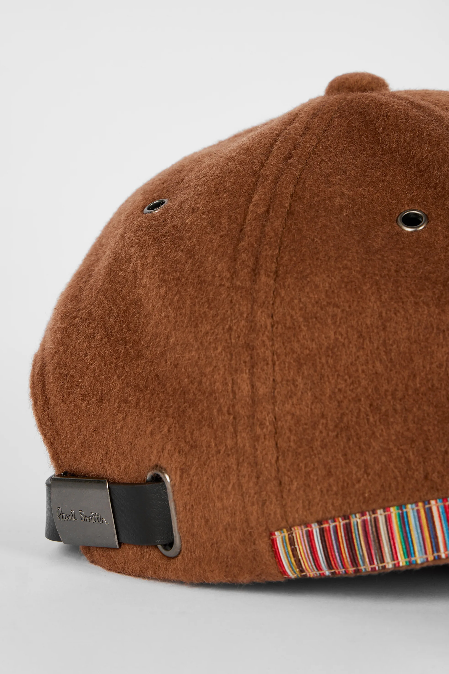 PAUL SMITH 'Signature Stripe' Trim Wool Cap PAUL SMITH 'Signature Stripe' Trim Wool Cap