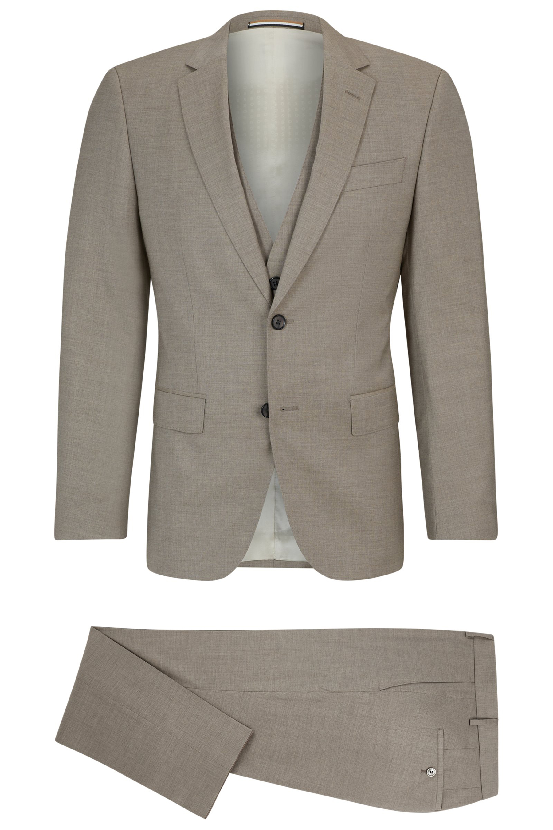 BOSS Slim Fit Virgin Wool Blend Suit H-Huge BOSS Slim Fit Virgin Wool Blend Suit H-Huge