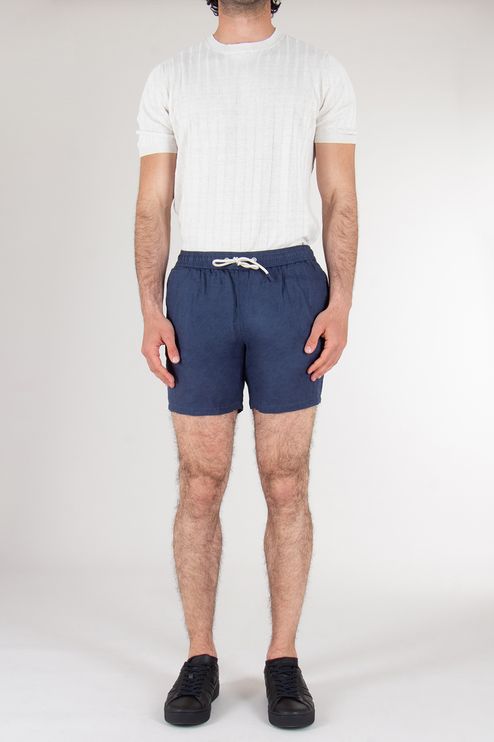 MC 2 SAINT BARTH Classic Fit Linen Swim Shorts Gustavia