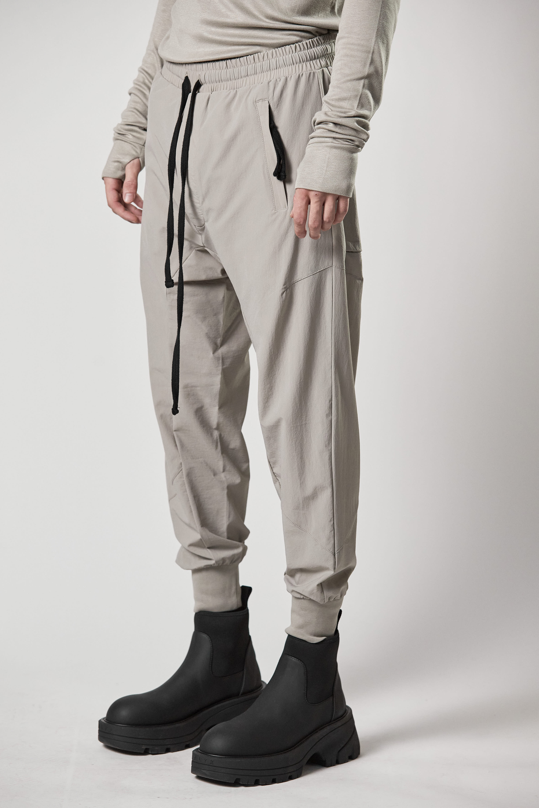 THOM KROM Drop Crotch Nylon Stretch Pants