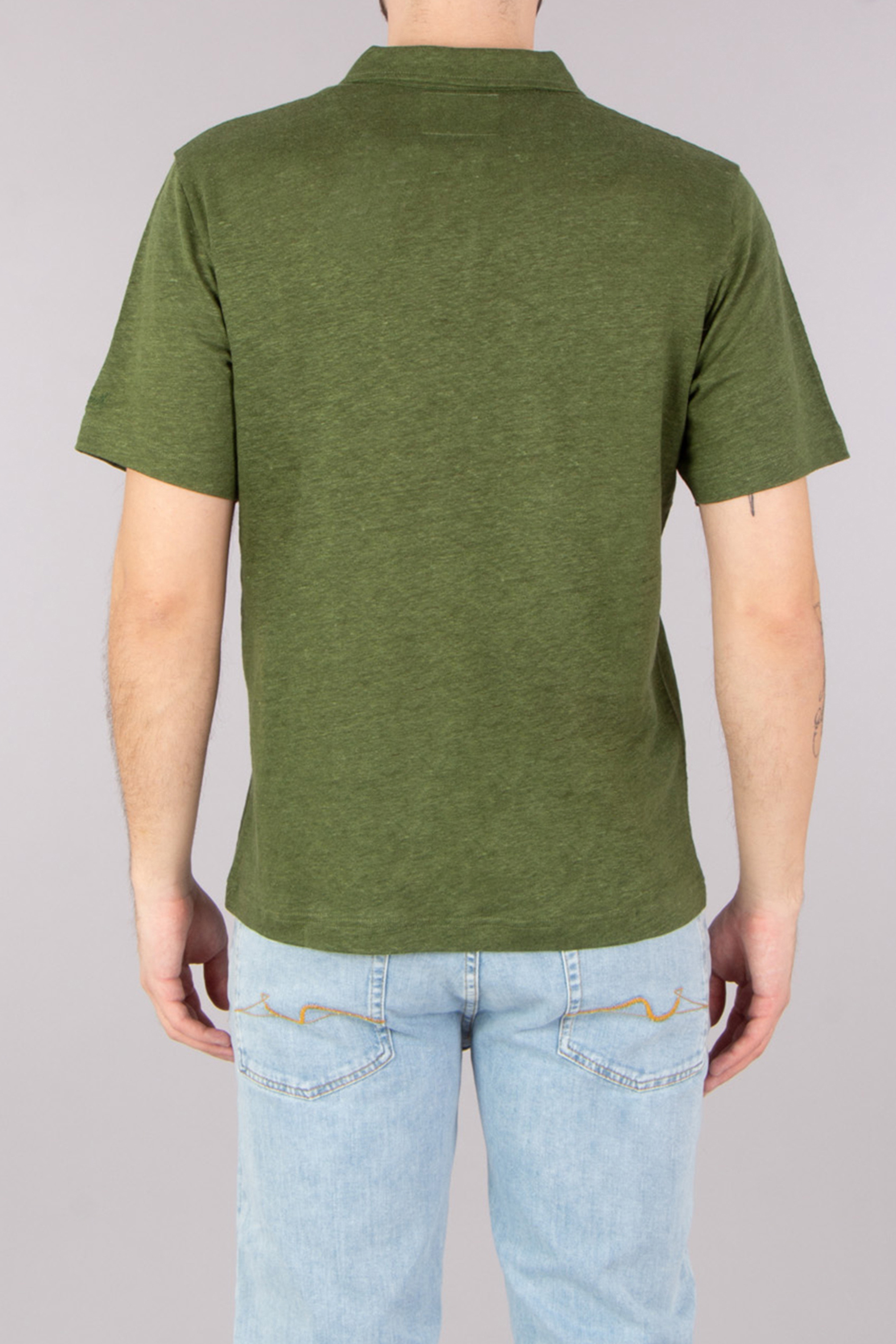 MC 2 SAINT BARTH Regular Fit Linen Jersey Polo Shirt Fraser