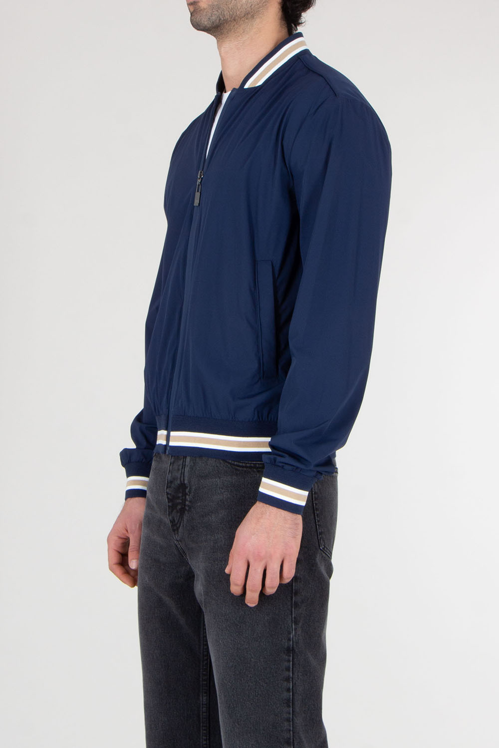 PAL ZILERI Regular Fit Nylon Bomber Jacket 