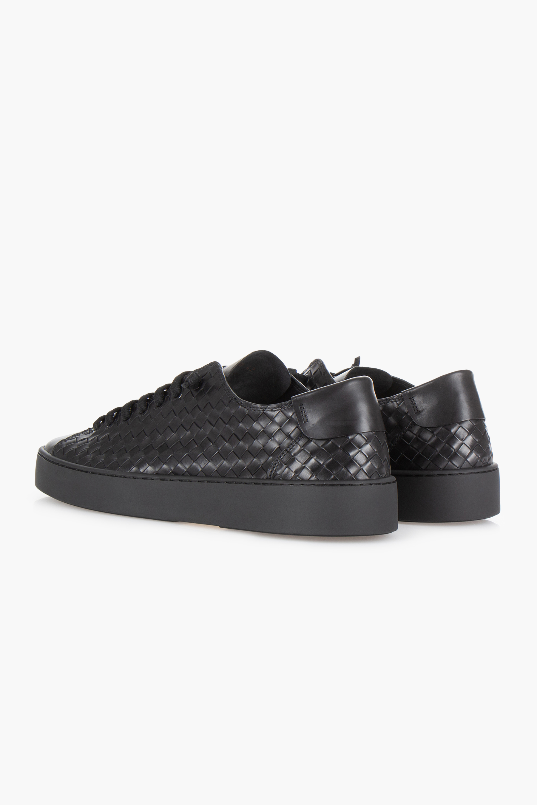 FABIANO RICCI Woven Leather Sneakers