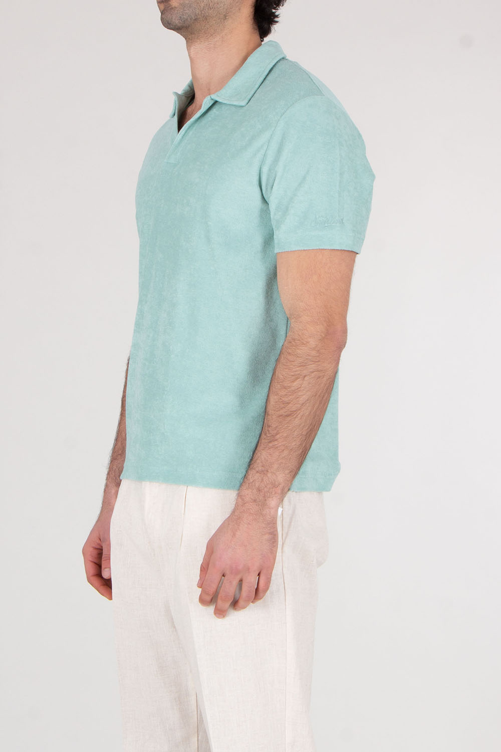 MC 2 SAINT BARTH Regular Fit Lyocell-Cotton Terry Polo Shirt Jeremy