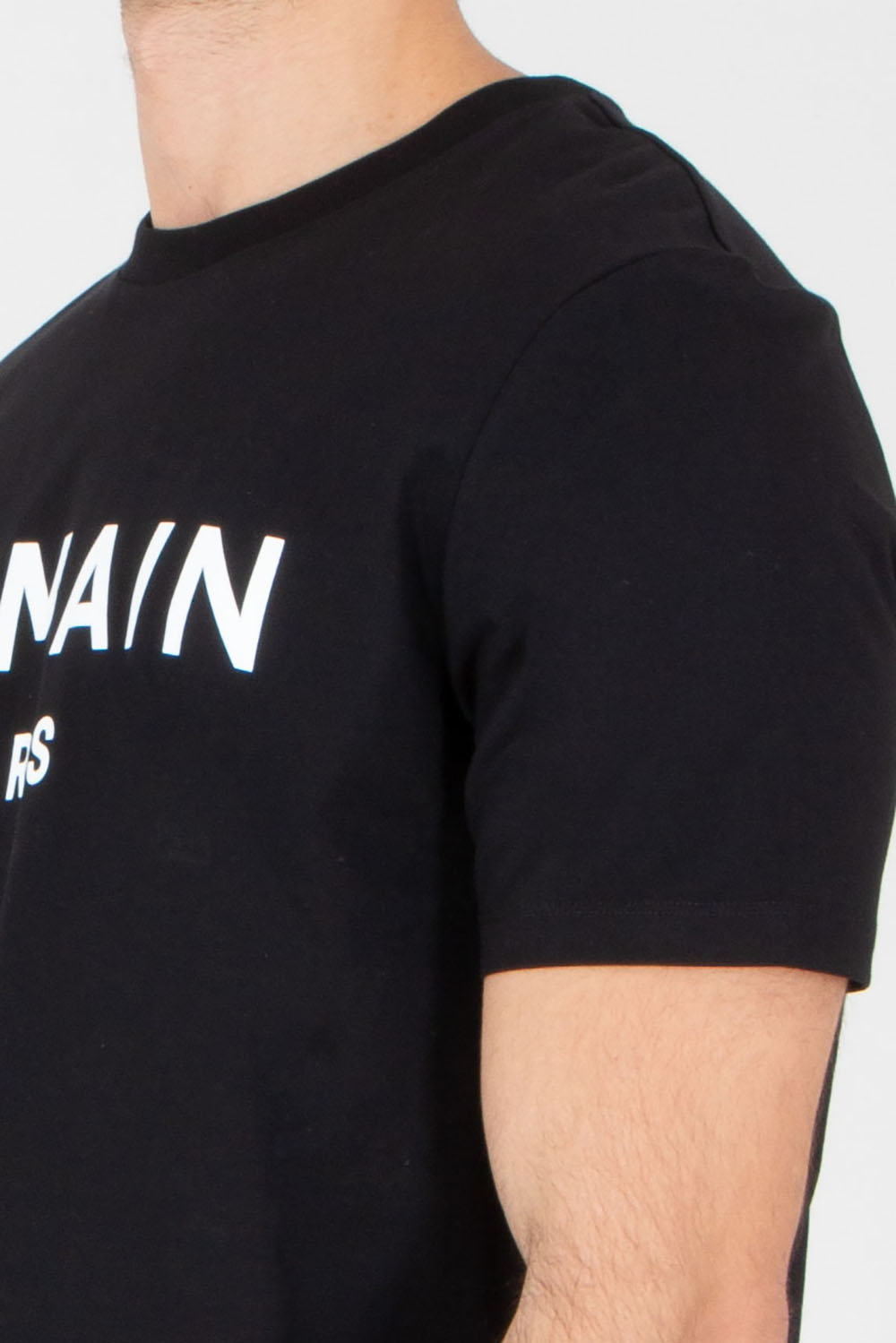 BALMAIN Regular Fit Logo Print Organic Cotton Jersey T-Shirt