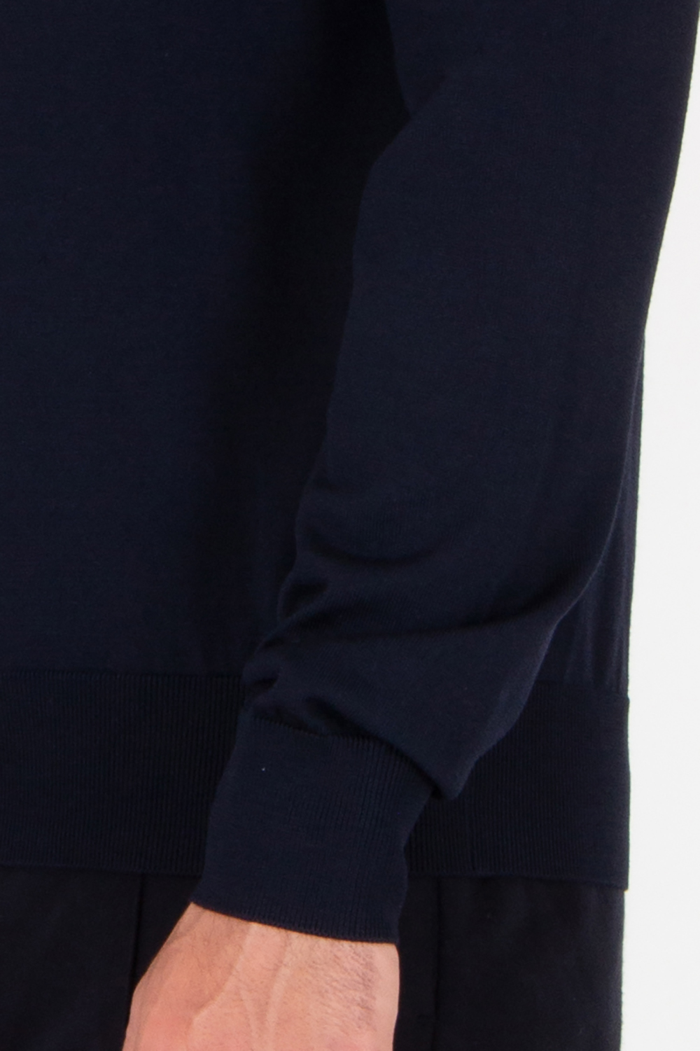 DOLCE & GABBANA Regular Fit Long Sleeve Embroidered Virgin Wool Polo Shirt