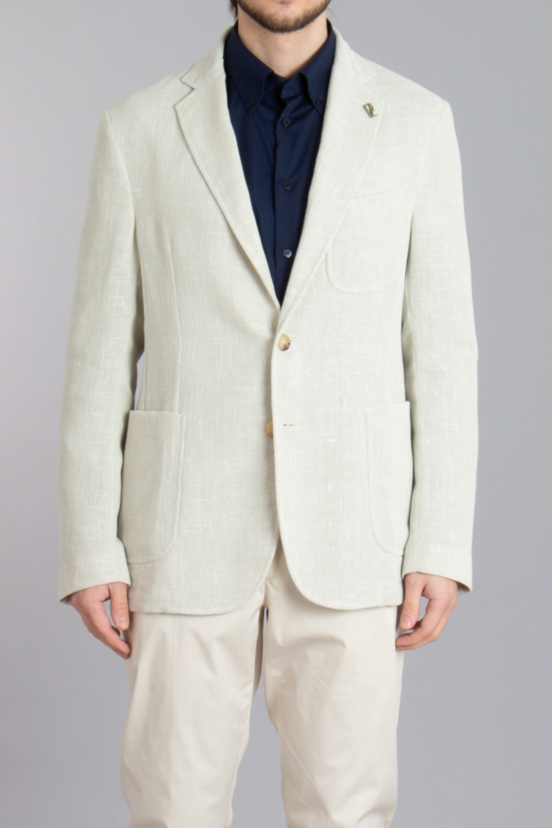PAL ZILERI Tailored Fit Virgin Wool-Linen Blend Jacket