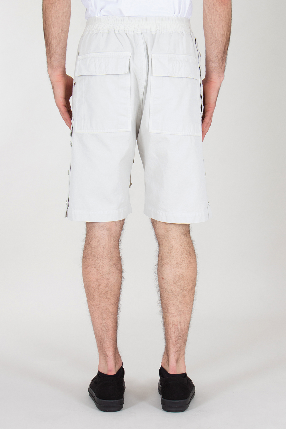 RICK OWENS DRKSHDW Wide Pusher Cotton Canvas Shorts 