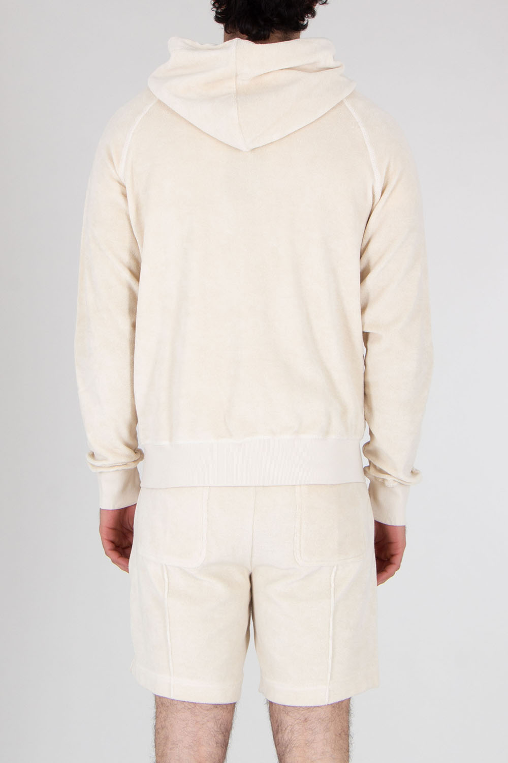 AURÉLIEN Cotton Blend Terry Zip Hoodie 