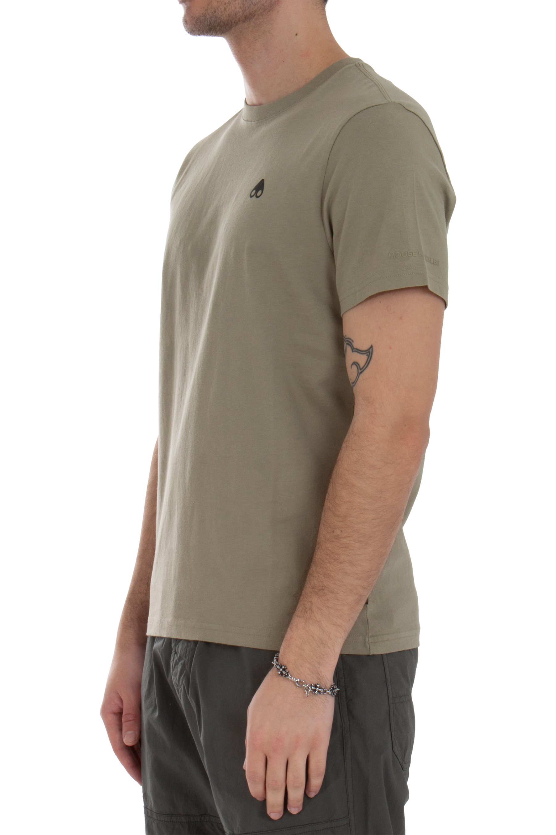 MOOSE KNUCKLES Cotton Jersey T-Shirt Satellite