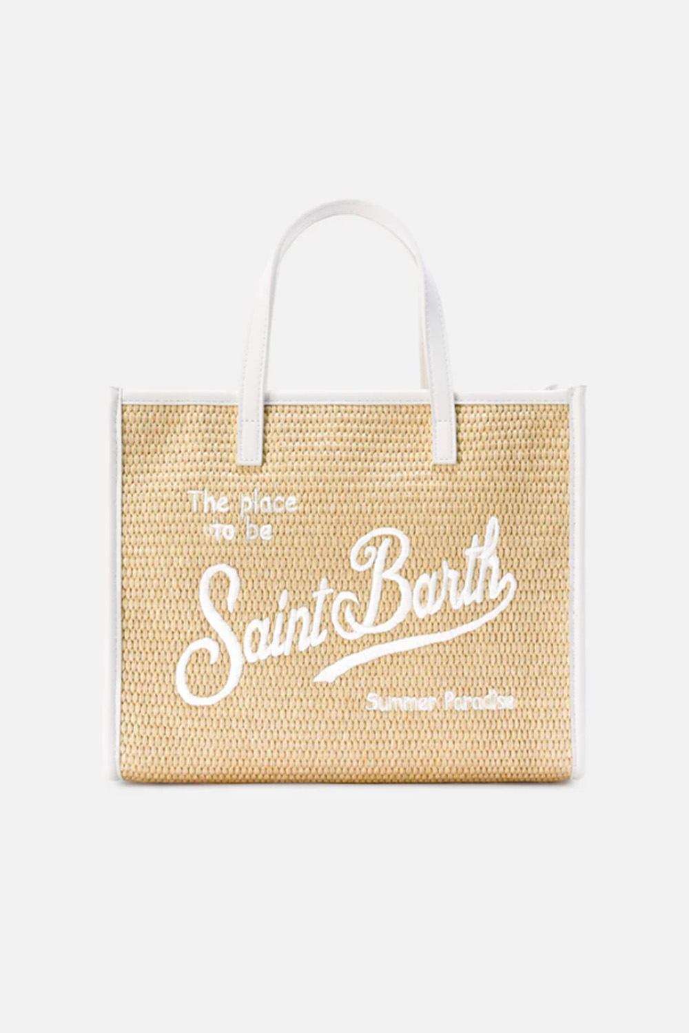MC2 SAINT BARTH Embroidered Straw Effect Bag 
